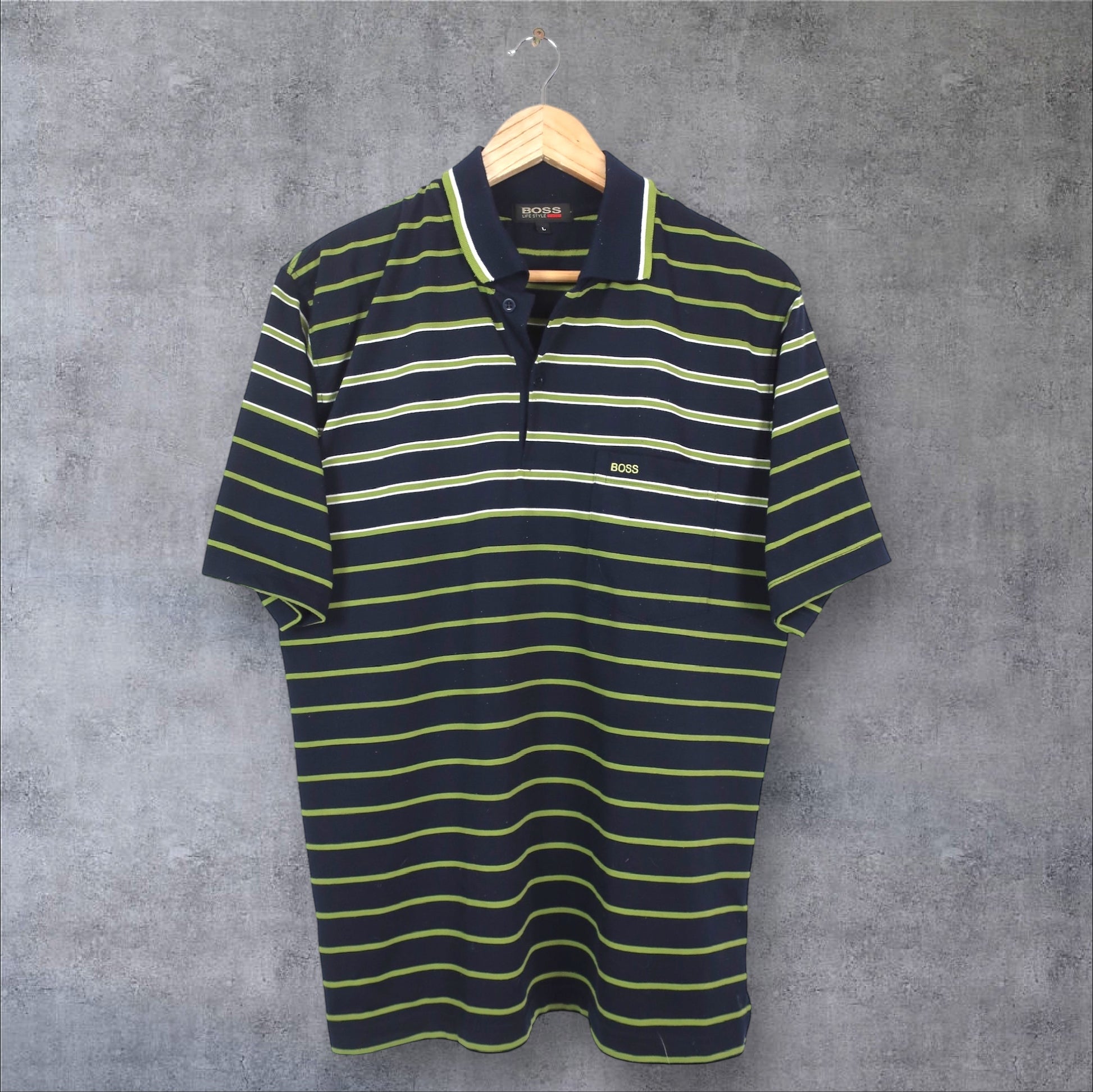 VINTAGE HUGO BOSS POLO SHIRT - L