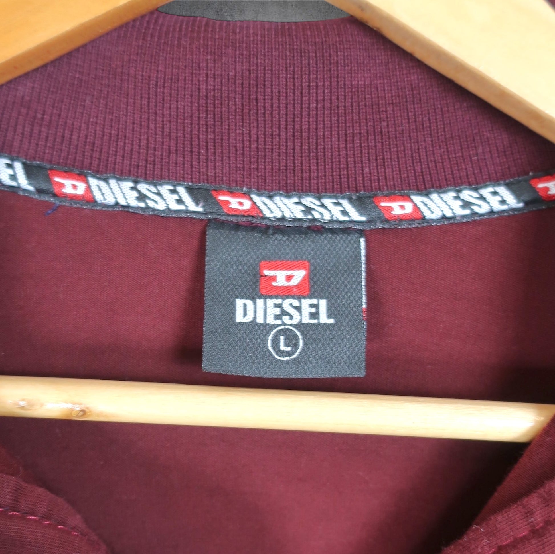 VINTAGE WMNS DIESEL POLO SHIRT - L
