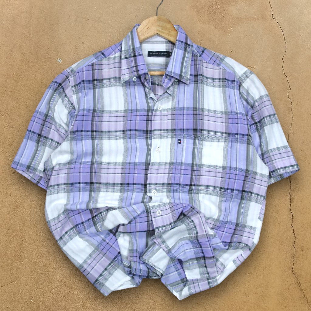 VINTAGE TOMMY HILFIGER BUTTON-UP SHIRT - L