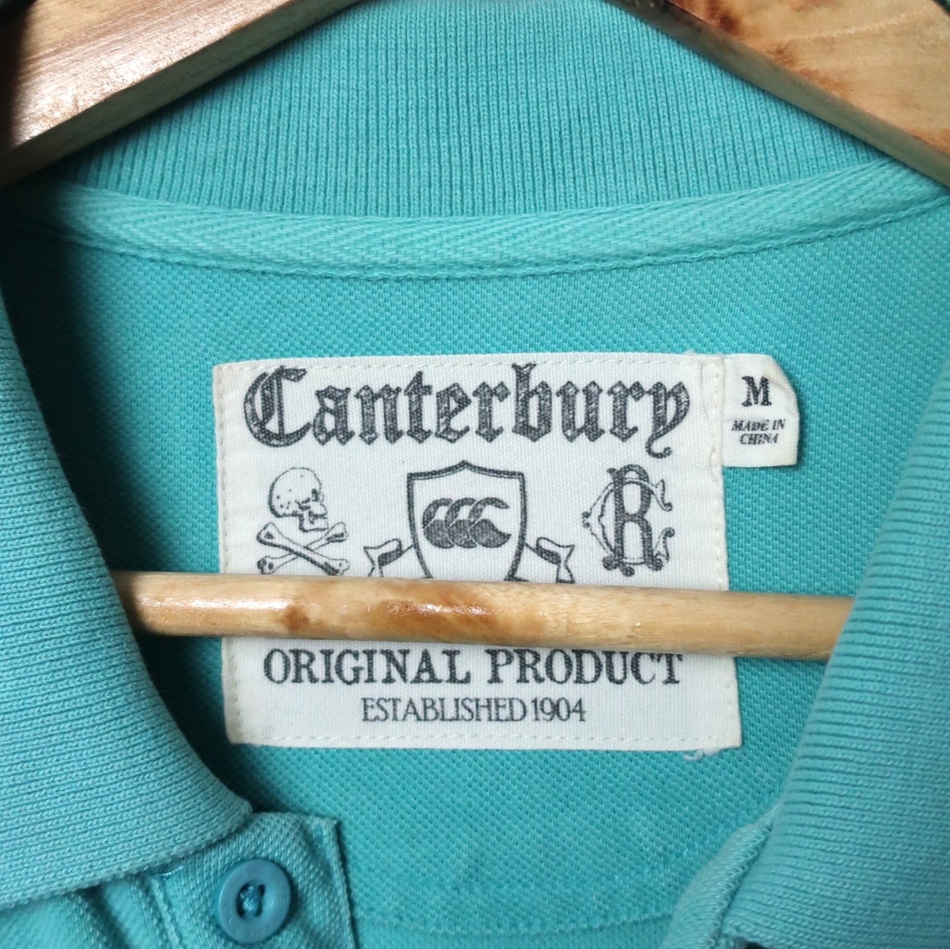 VINTAGE CANTERBURY POLO SHIRT - M
