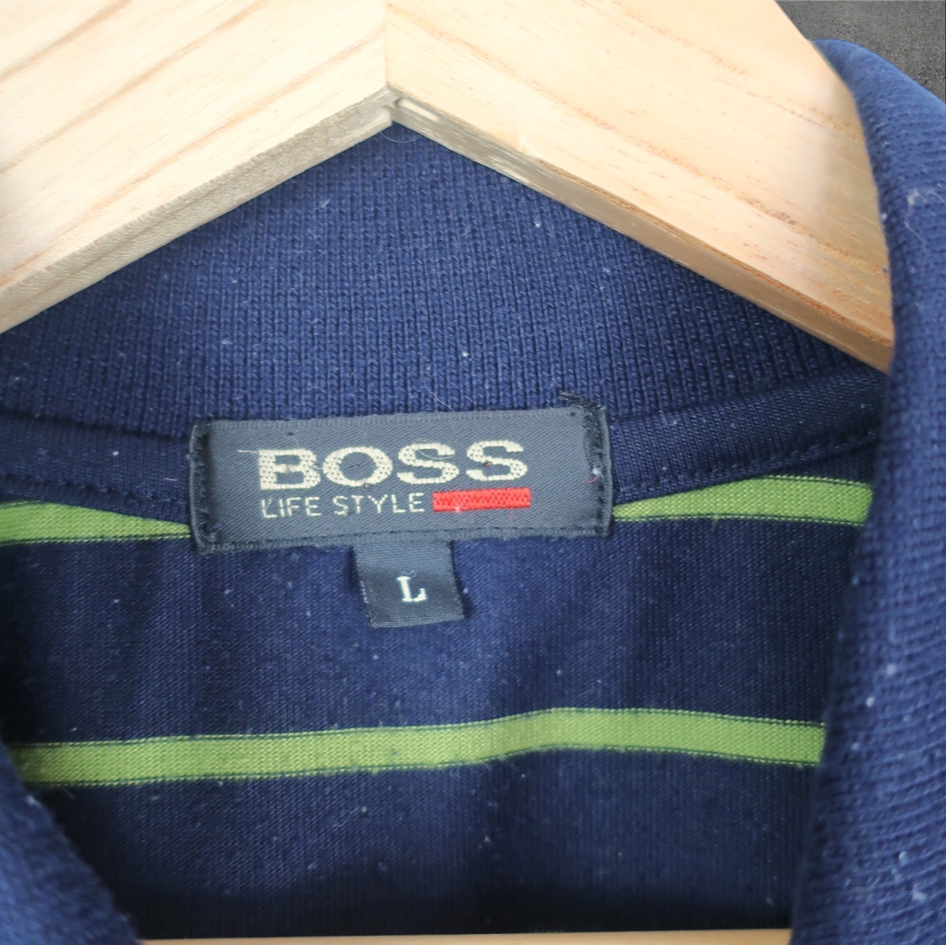 VINTAGE HUGO BOSS POLO SHIRT - L