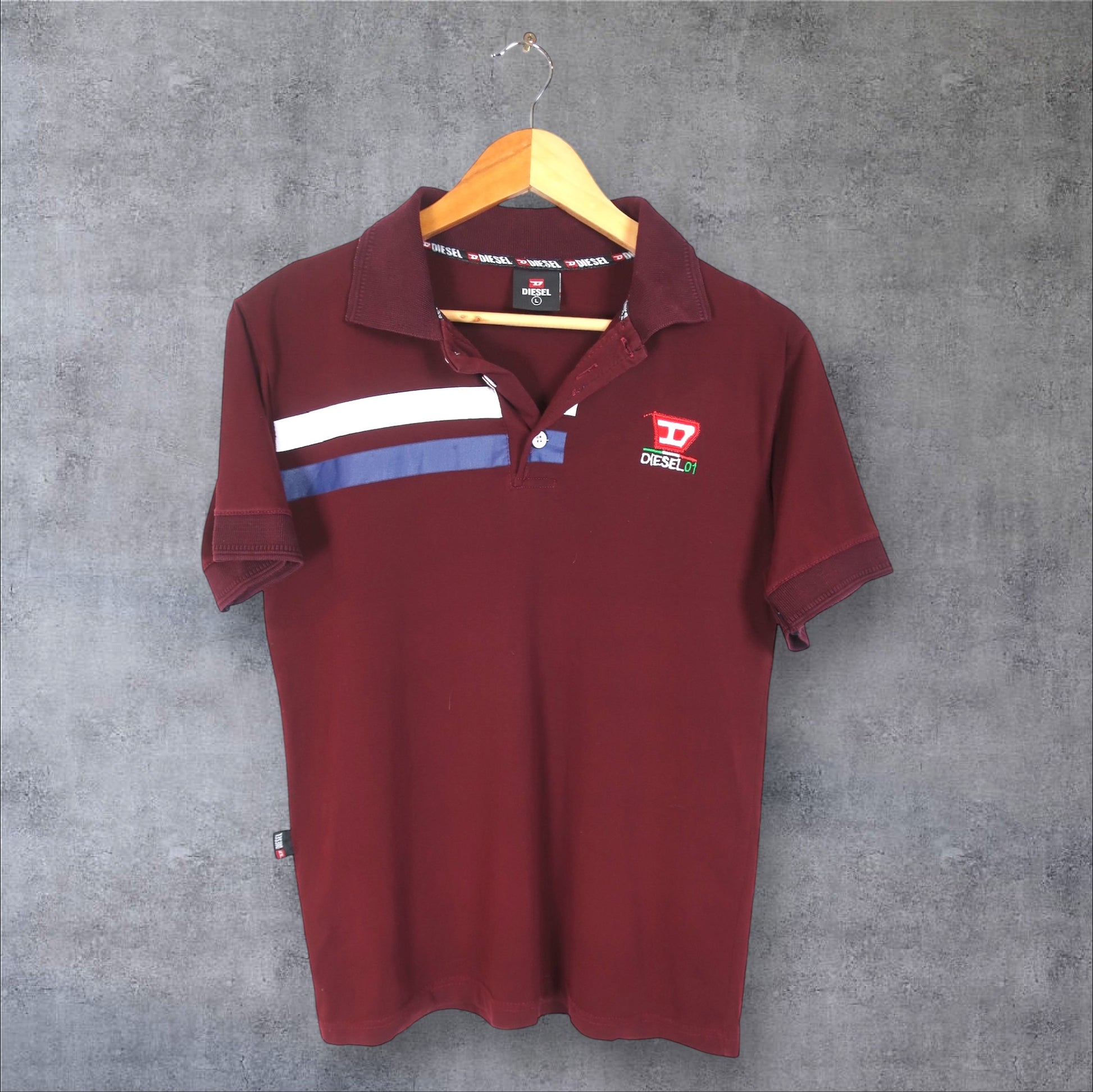 VINTAGE WMNS DIESEL POLO SHIRT - L