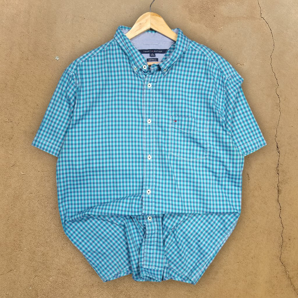 VINTAGE TOMMY HILFIGER BUTTON-UP SHIRT - XL