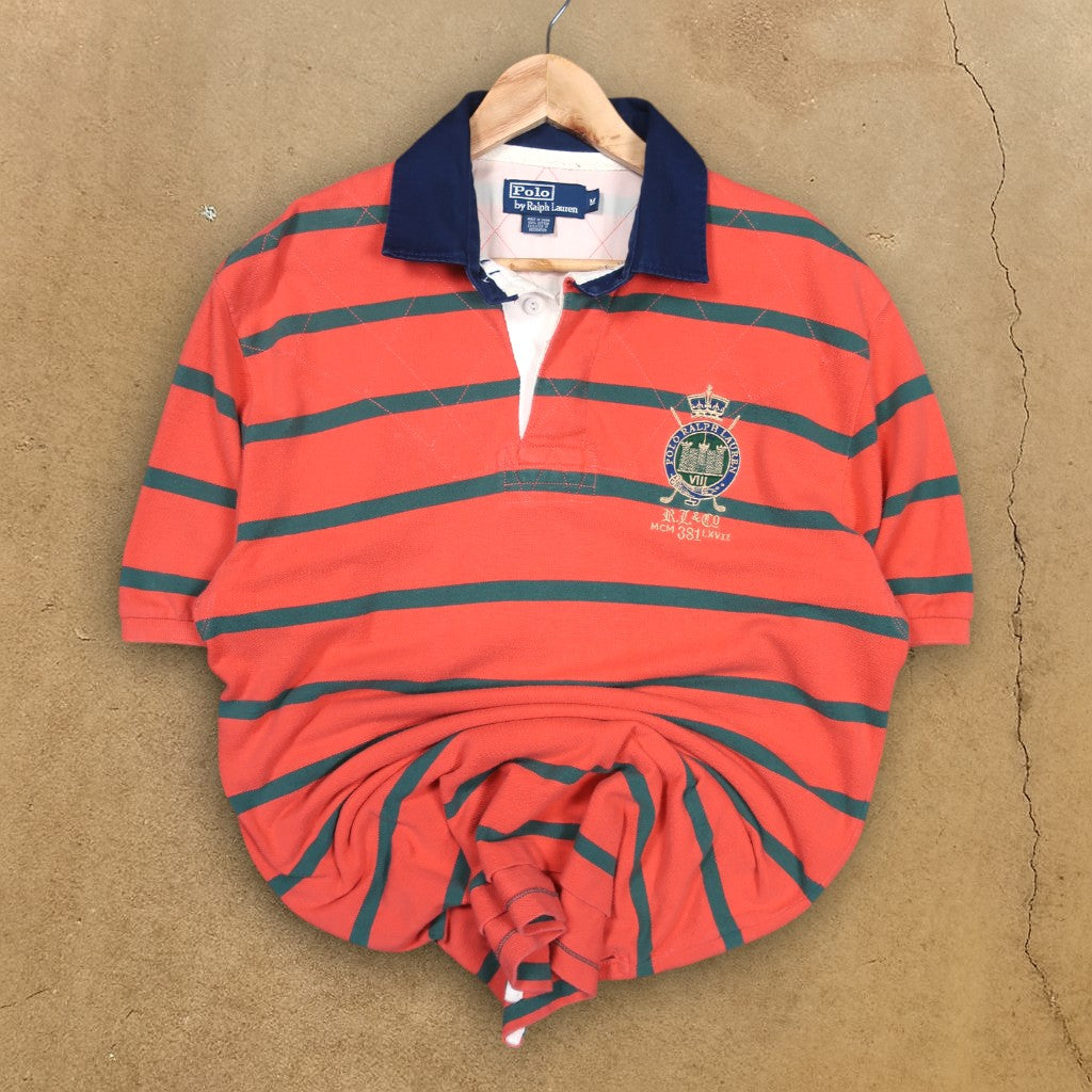 VINTAGE POLO RALPH LAUREN RUGBY POLO SHIRT - M