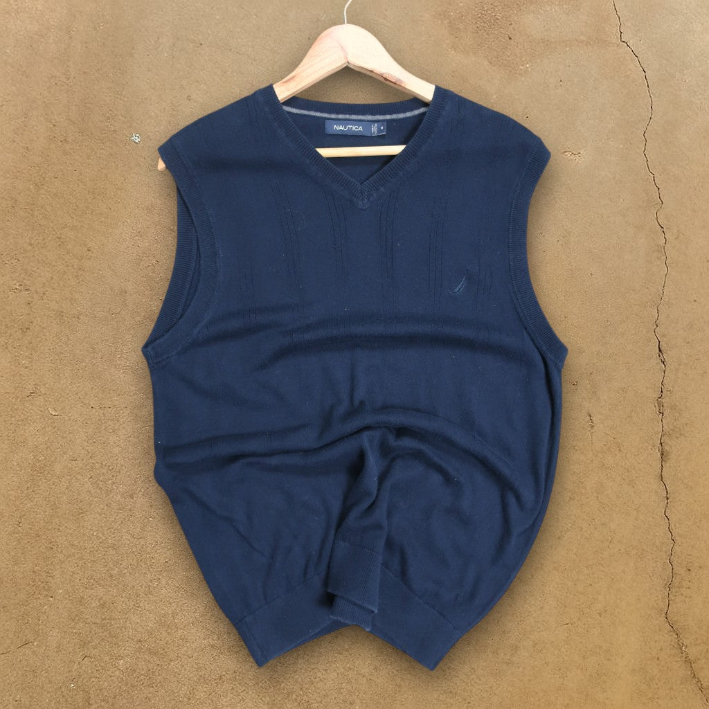 VINTAGE NAUTICA KNIT SWEATER VEST - M