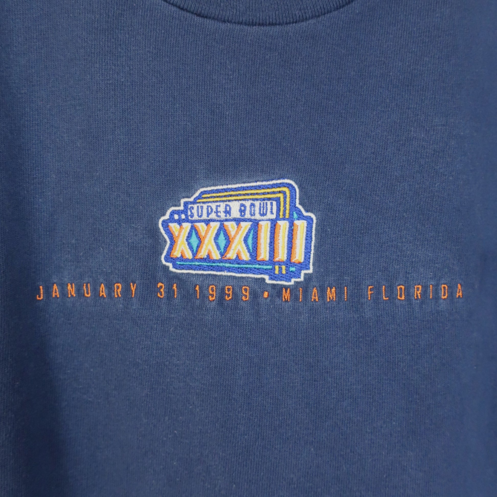 VINTAGE 1999 MIAMI FLORIDA SUPERBOWL XXXIII NIKE T-SHIRT - L