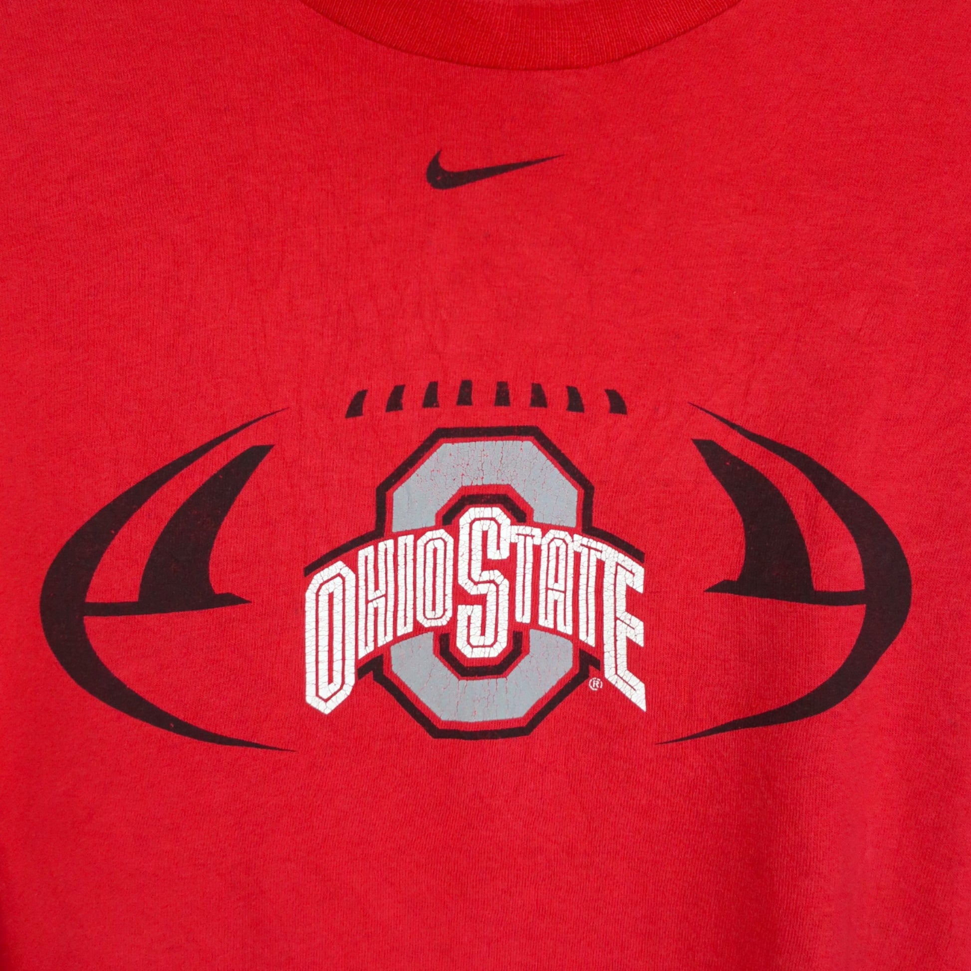 VINTAGE NIKE "OHIO STATE FOOTBALL" T-SHIRT - L