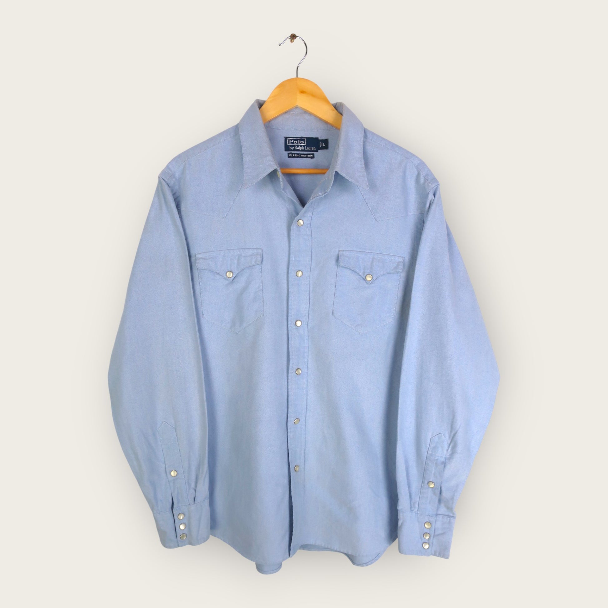 VINTAGE LONG-SLEEVE RALPH LAUREN SHIRT - L