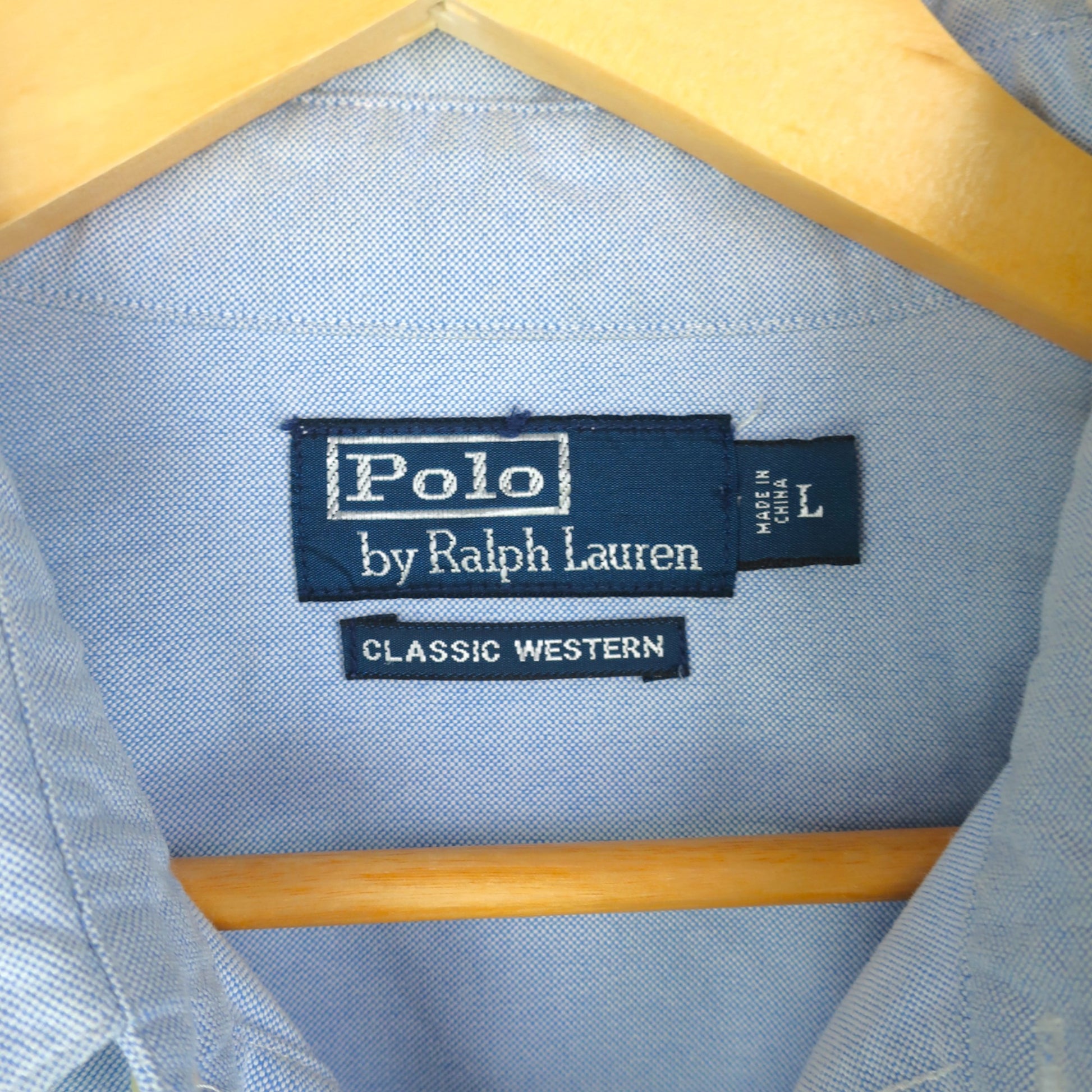 VINTAGE LONG-SLEEVE RALPH LAUREN SHIRT - L
