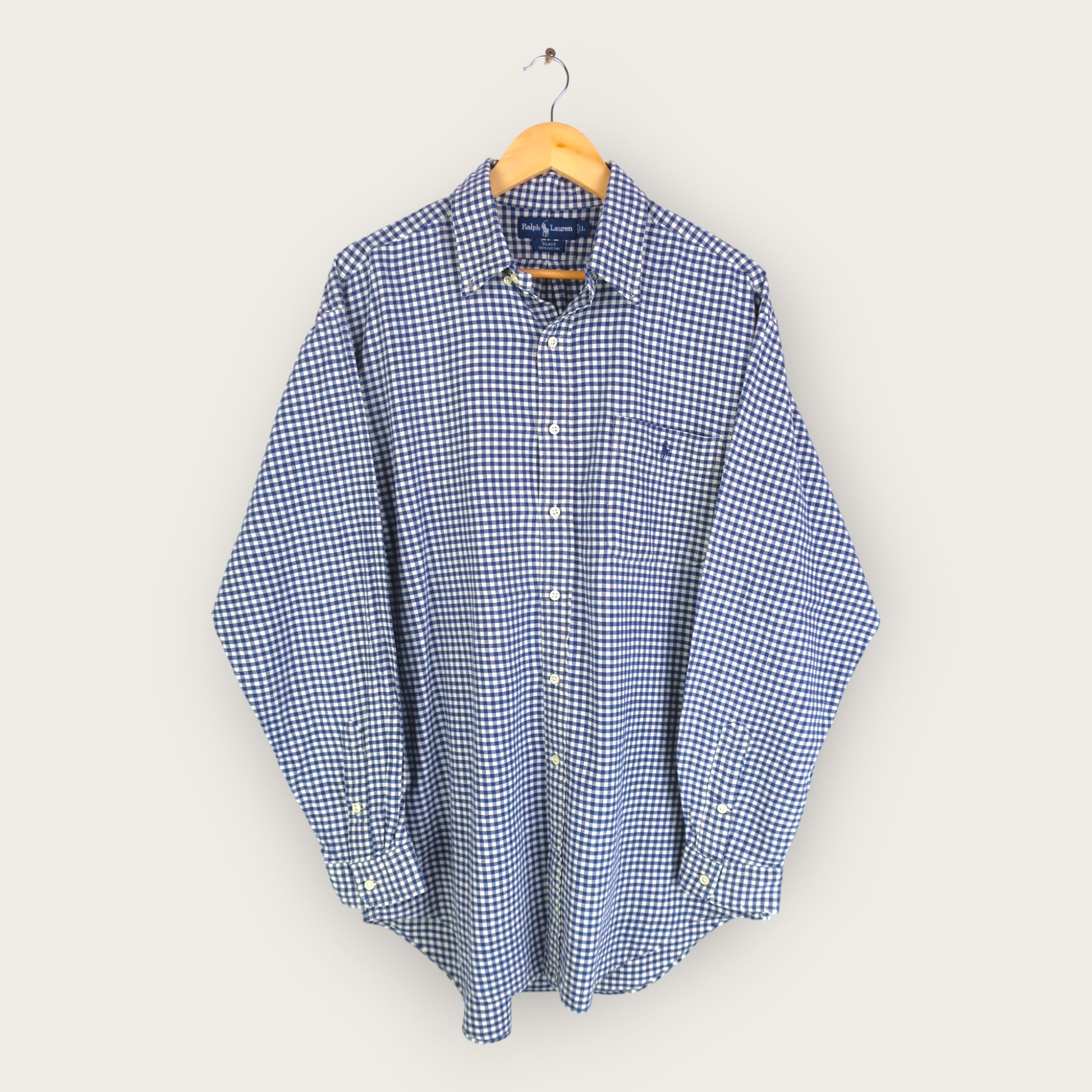 VINTAGE LONG-SLEEVE RALPH LAUREN SHIRT - L