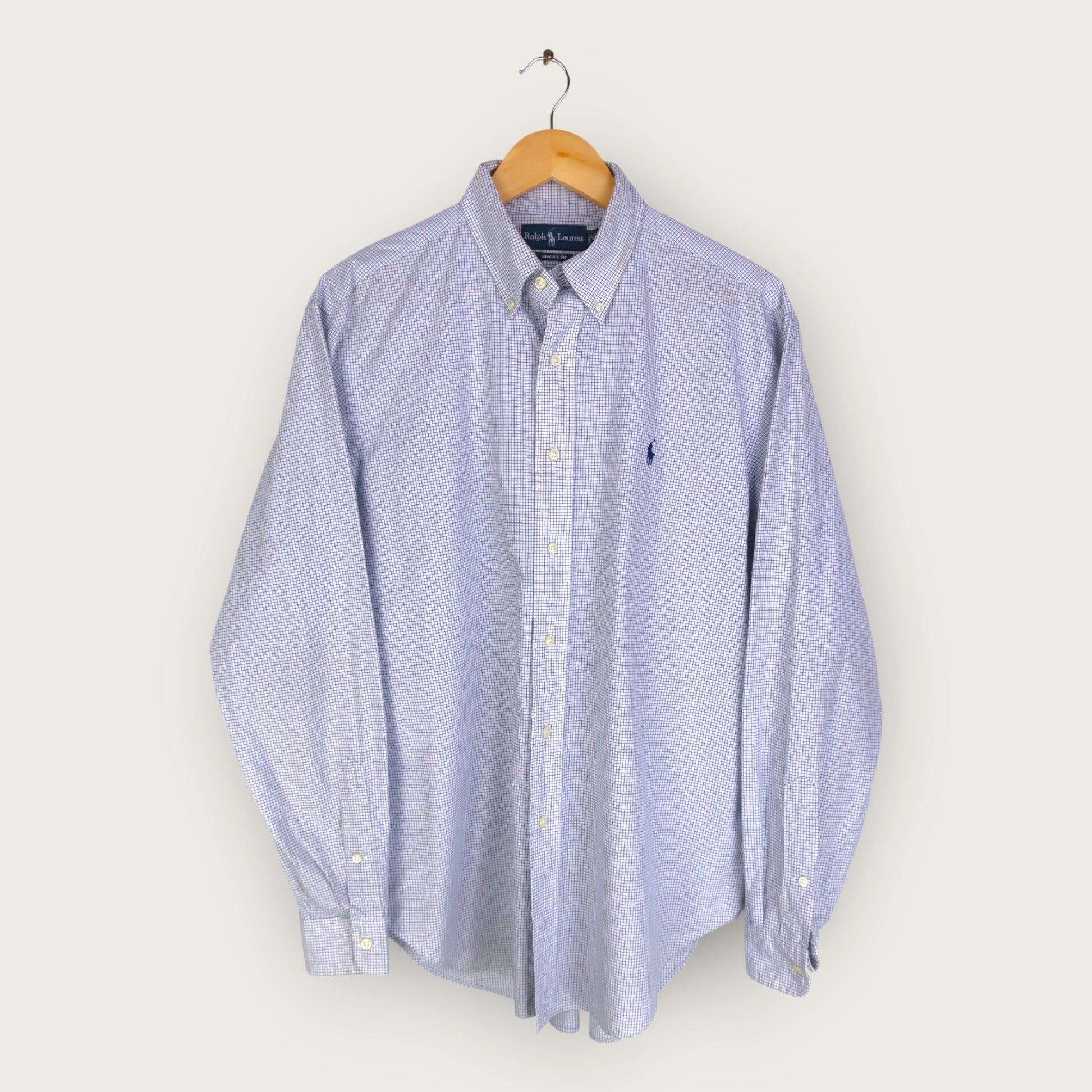 VINTAGE LONG-SLEEVE RALPH LAUREN SHIRT - L