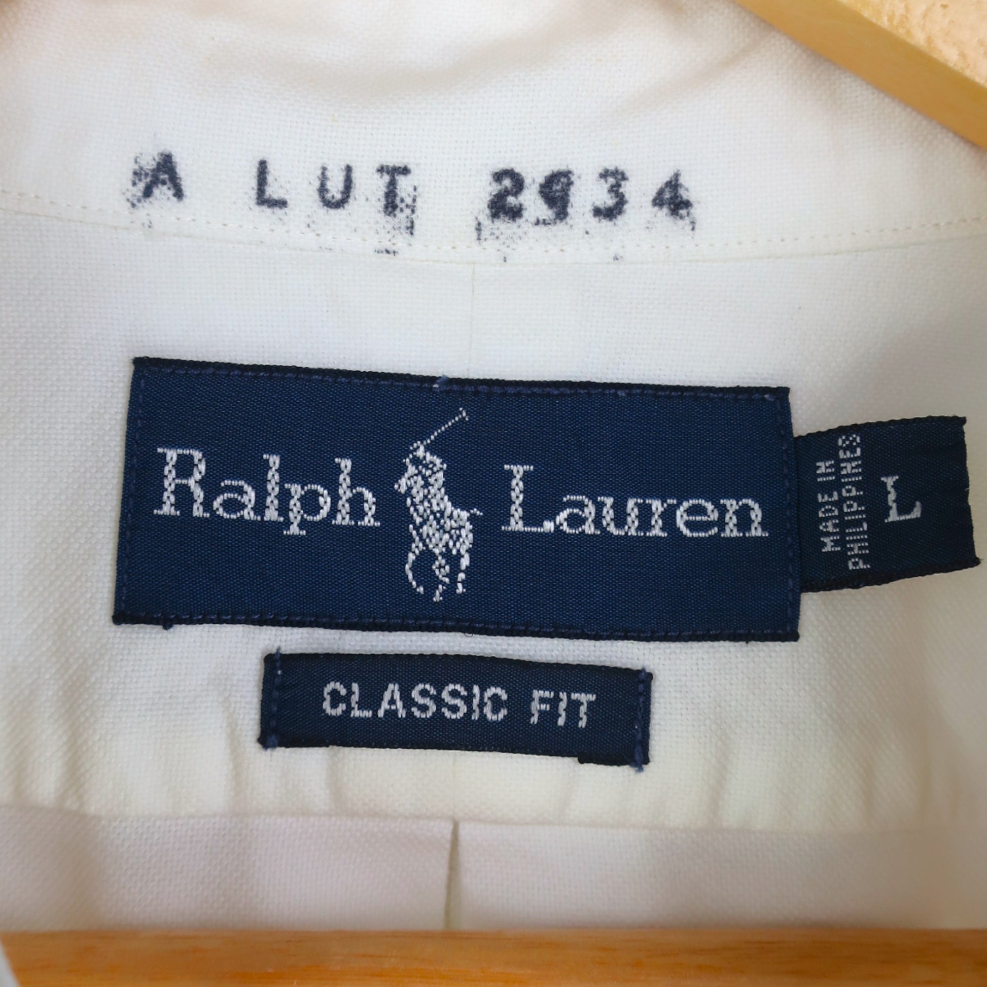 VINTAGE LONG-SLEEVE RALPH LAUREN SHIRT - L