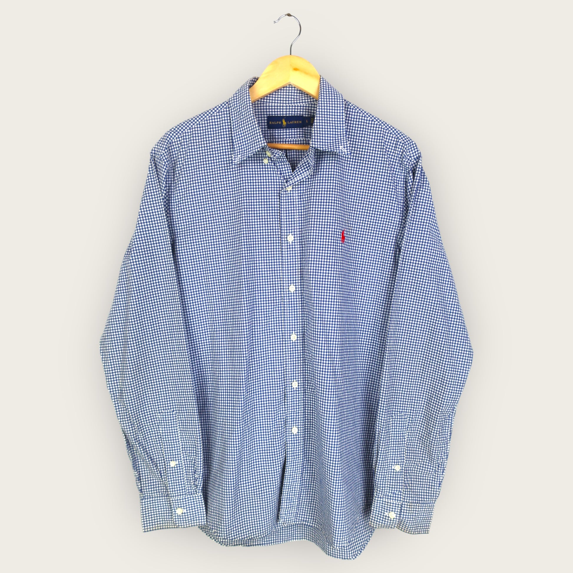 VINTAGE LONG-SLEEVE RALPH LAUREN SHIRT - L