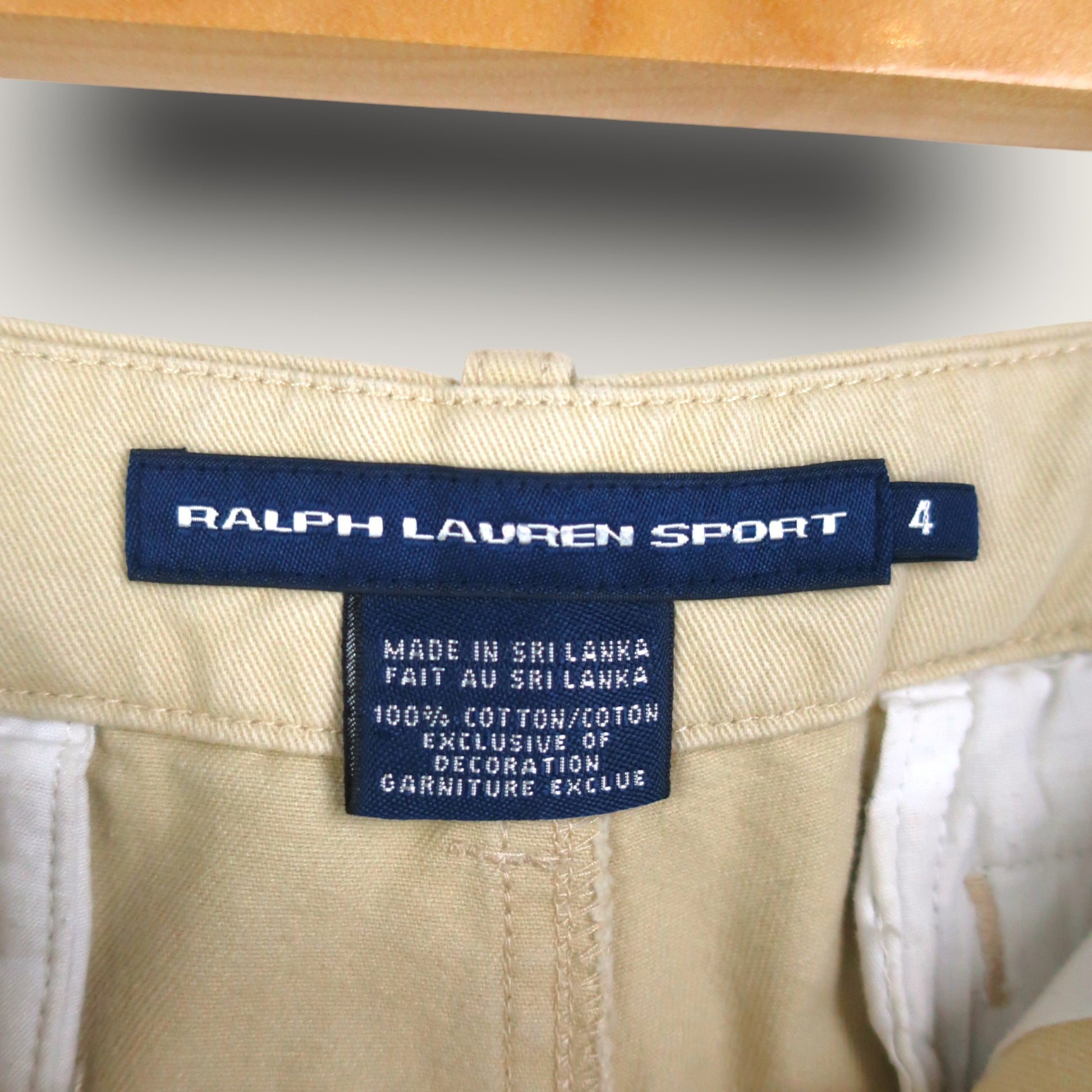VINTAGE WMNS RALPH LAUREN SPORT CHINO SHORTS - 4