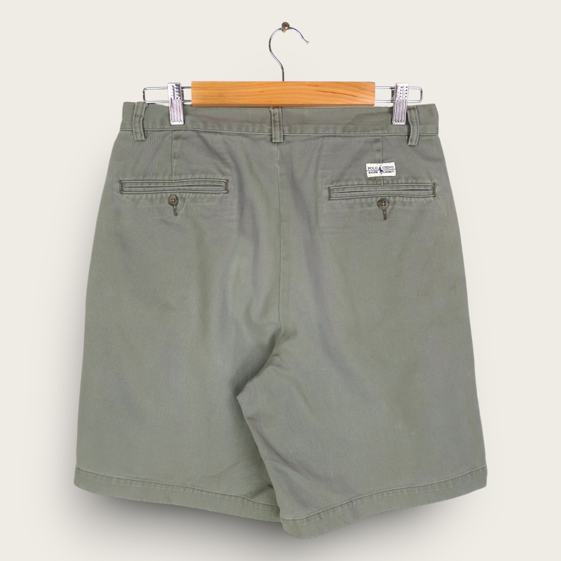 VINTAGE RALPH LAUREN PLEATED CHINO SHORTS - 31"
