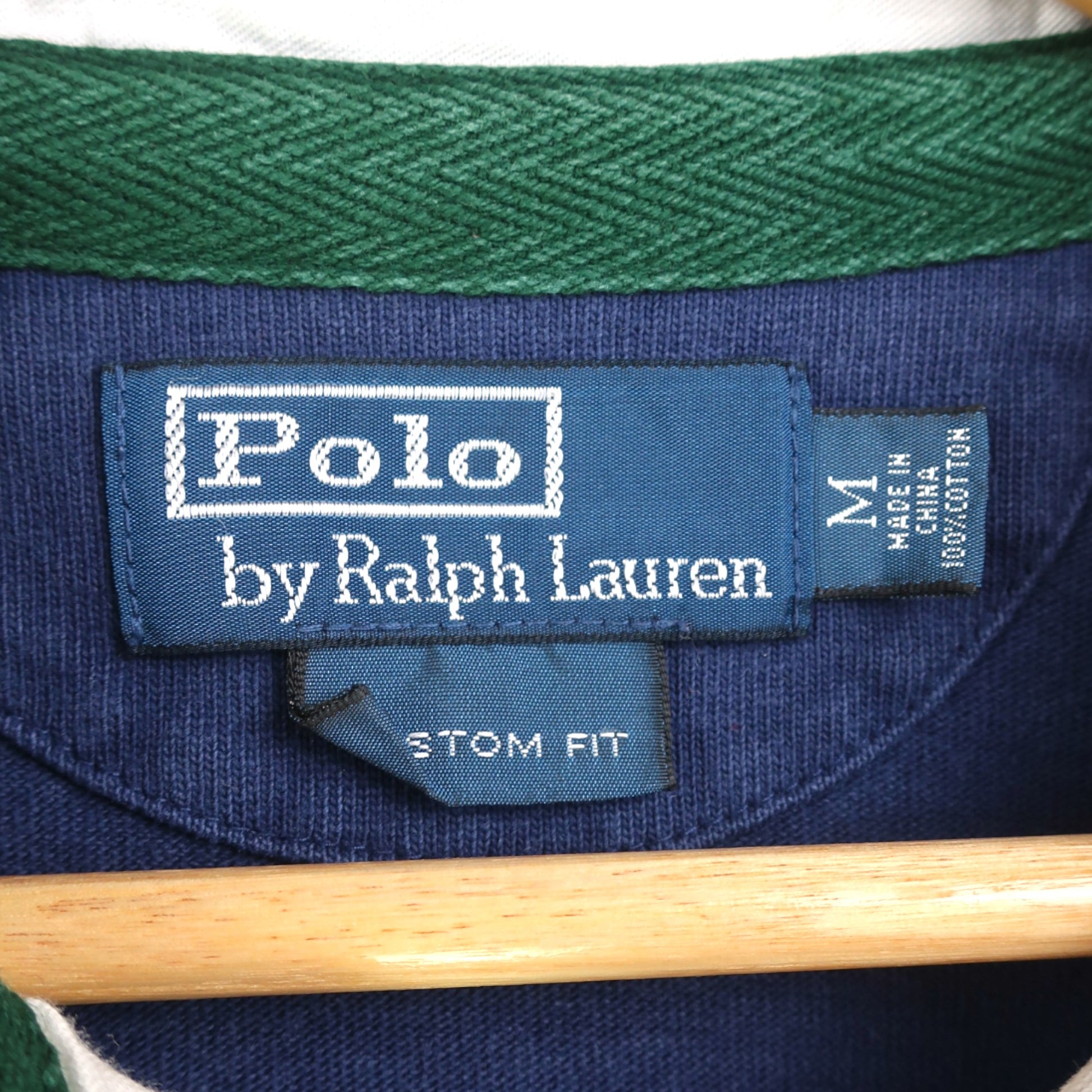 VINTAGE LONG-SLEEVE RALPH LAUREN RUGBY POLO SHIRT - M