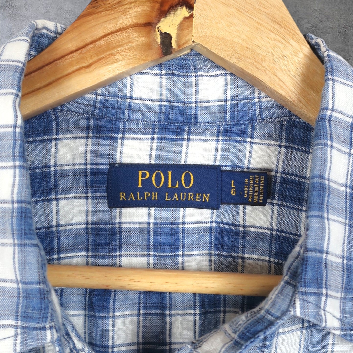 VINTAGE POLO RALPH LAUREN BUTTON-UP SHIRT - L