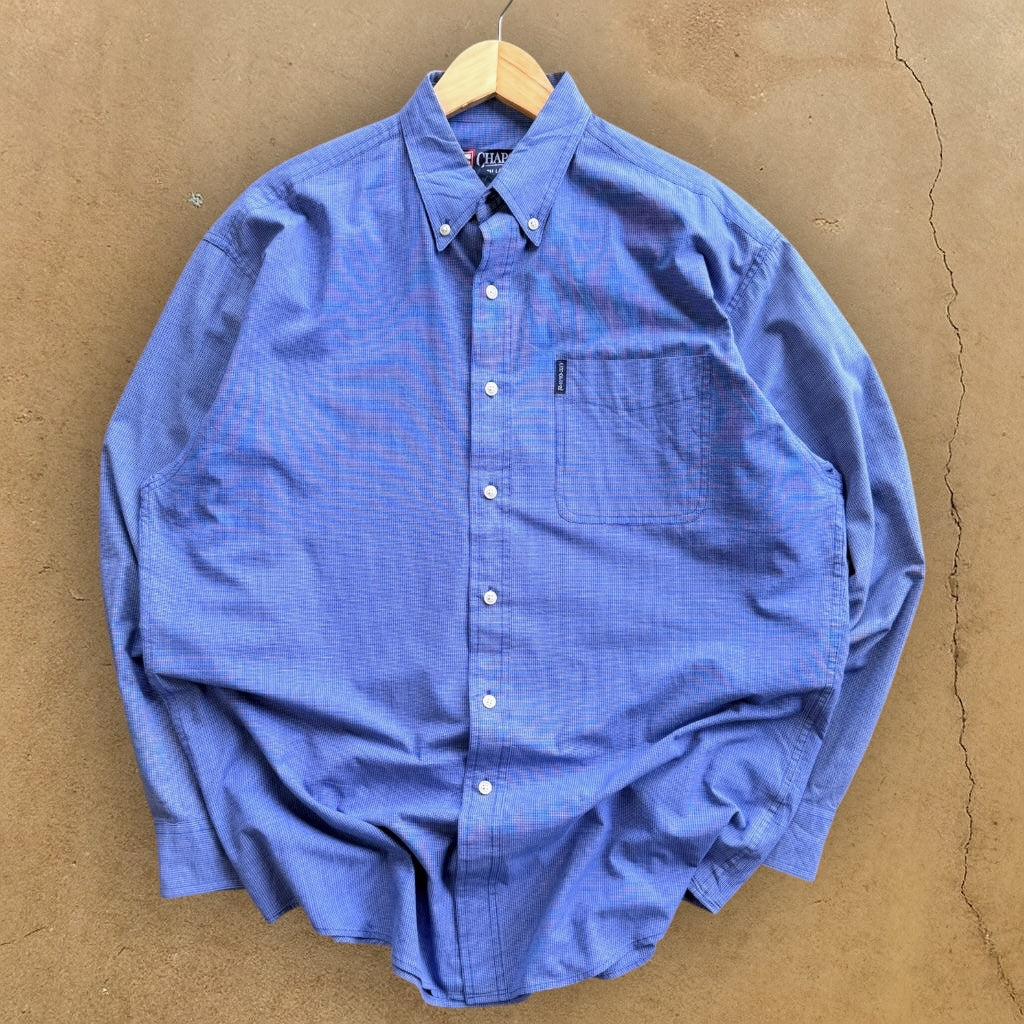 VINTAGE LONG-SLEEVE CHAPS RALPH LAUREN BUTTON-UP SHIRT - L