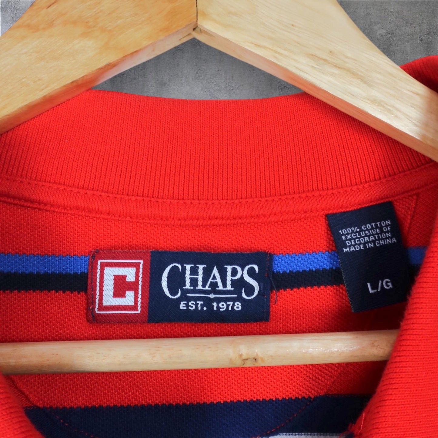 VINTAGE CHAPS POLO SHIRT - L