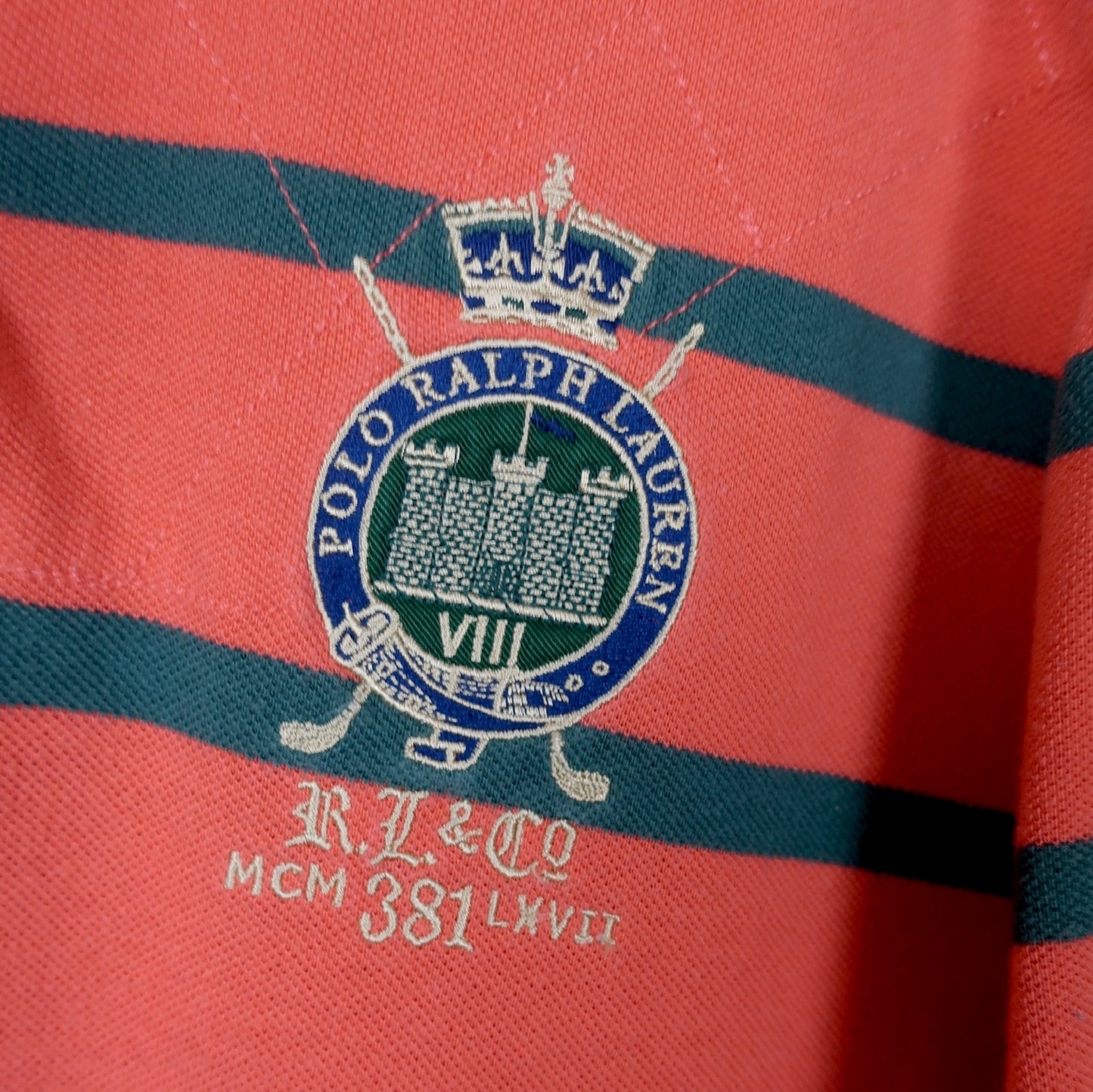 VINTAGE POLO RALPH LAUREN RUGBY POLO SHIRT - M