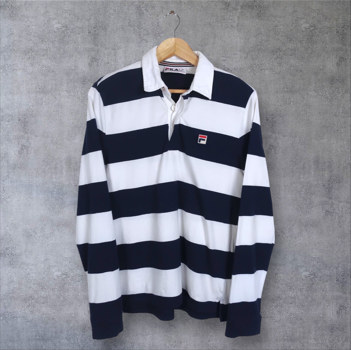 VINTAGE LONG-SLEEVE FILA POLO SHIRT - S