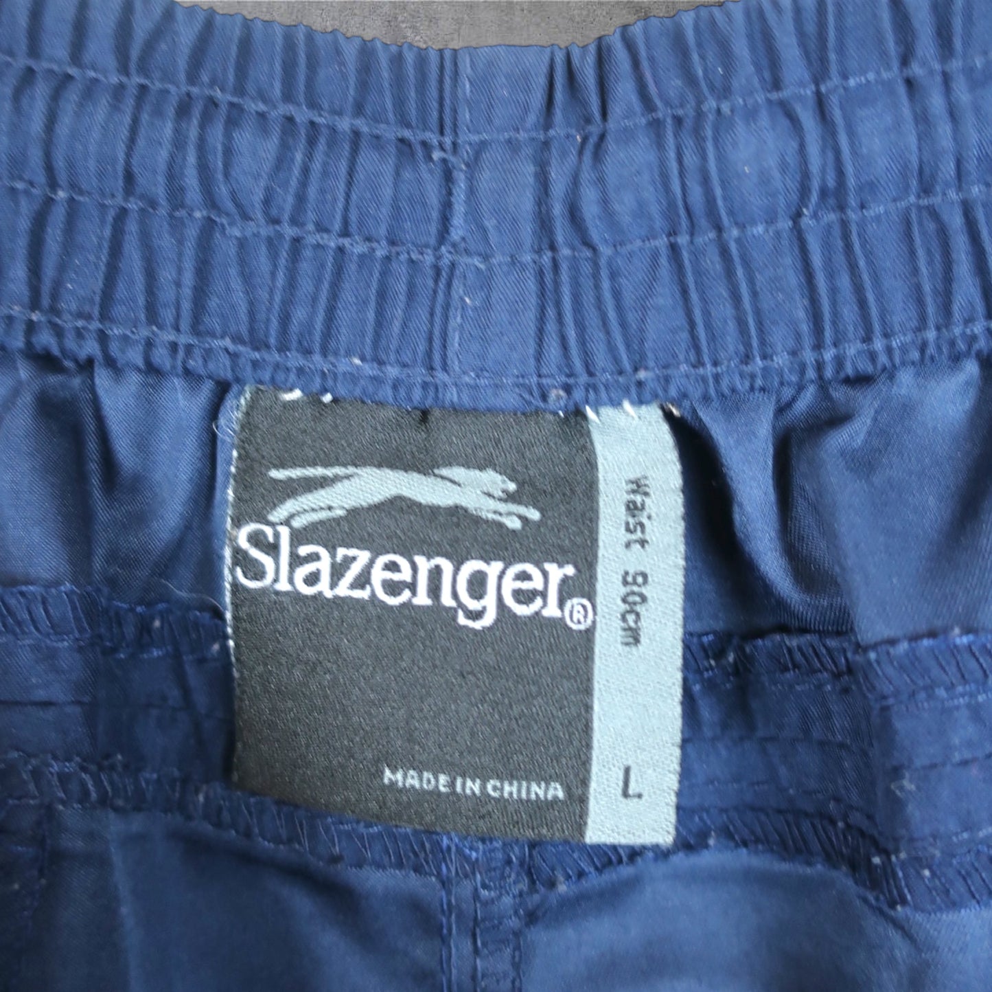 VINTAGE SLAZENGER TRACK SHORTS - L