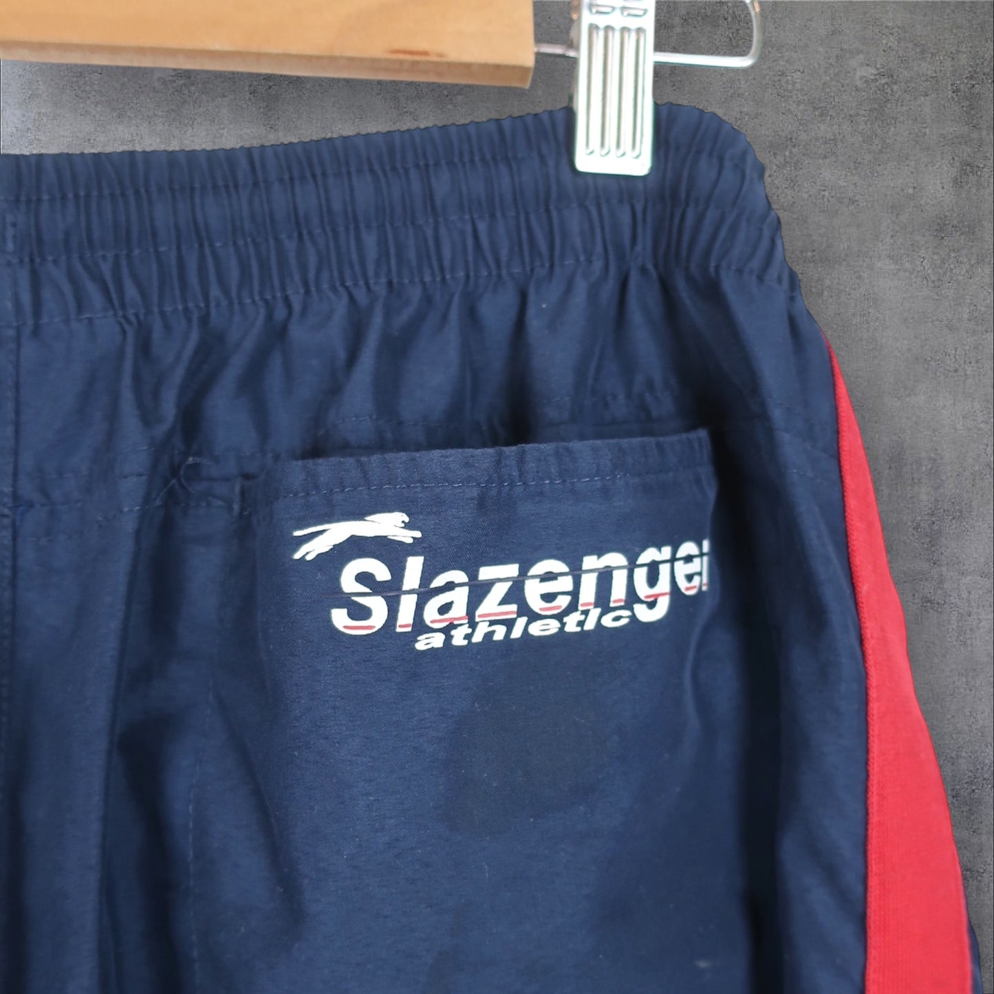 VINTAGE SLAZENGER TRACK SHORTS - L