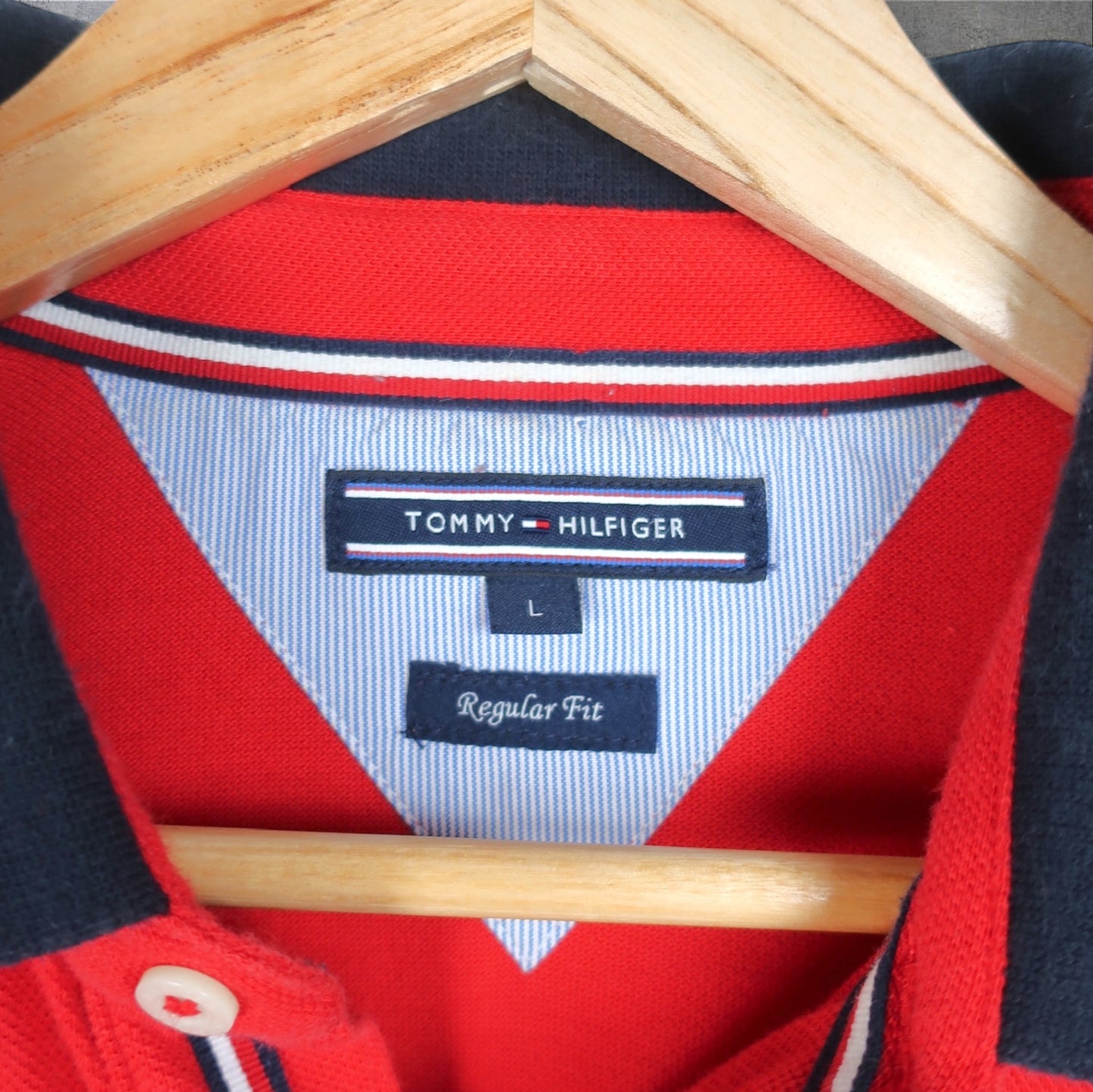 VINTAGE TOMMY HILFIGER POLO SHIRT - L