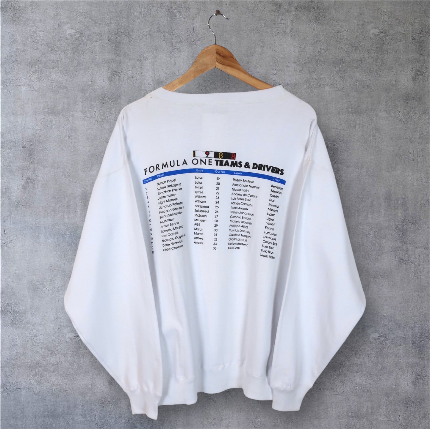 VINTAGE 1988 FORMULA ONE WORLD CHAMPIONSHIP SWEATER - M