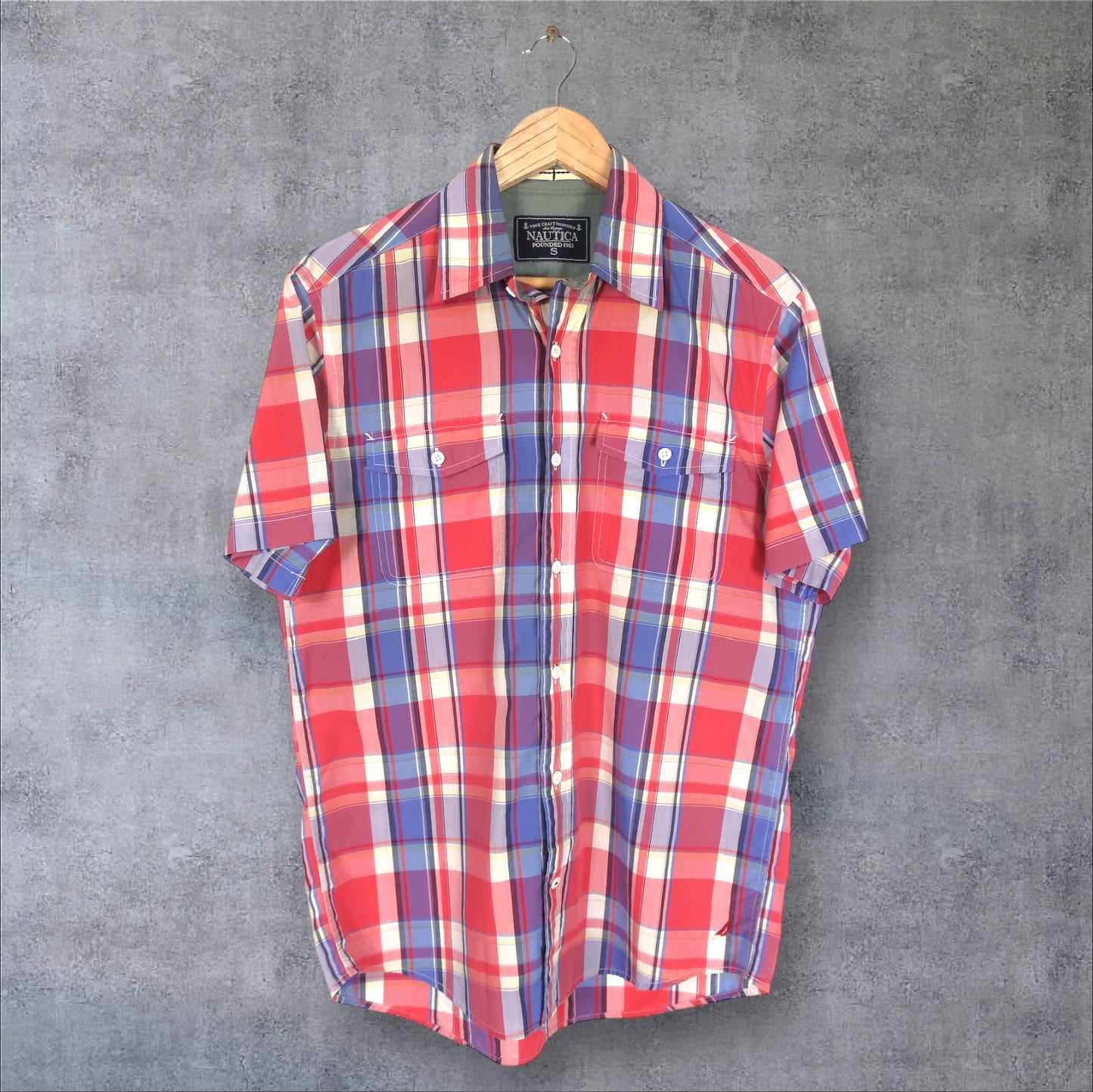 VINTAGE NAUTICA BUTTON-UP SHIRT - S