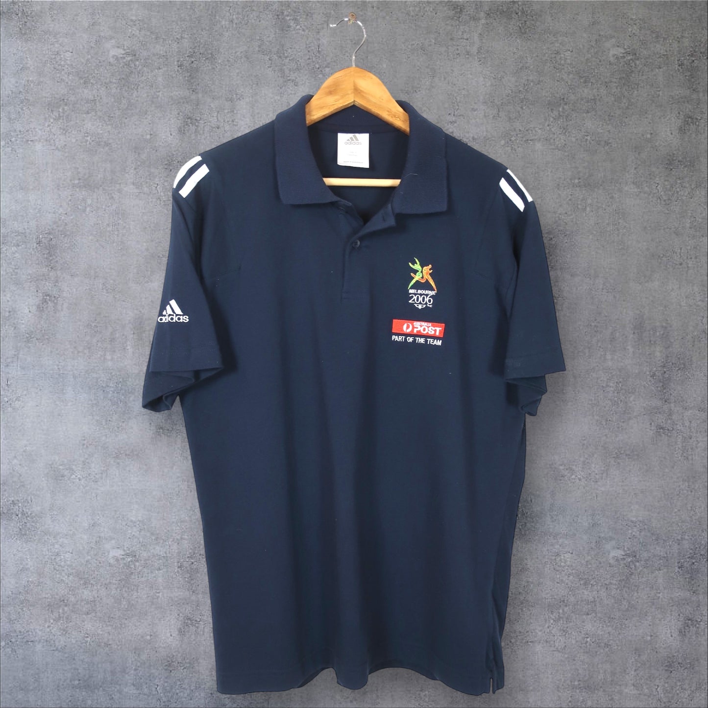VINTAGE ADIDAS 2006 MELBOURNE COMMONWEALTH GAMES POLO SHIRT - M