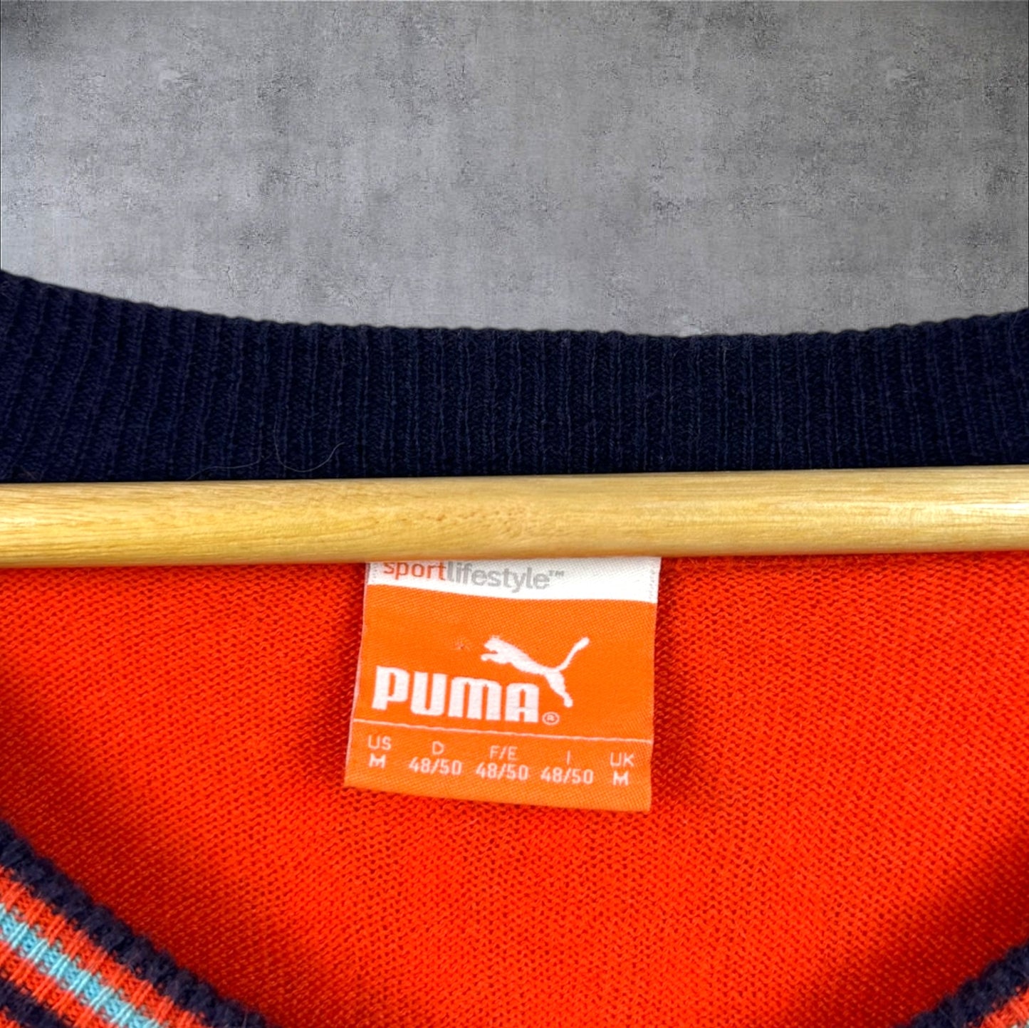 VINTAGE PUMA KNIT SWEATER - M