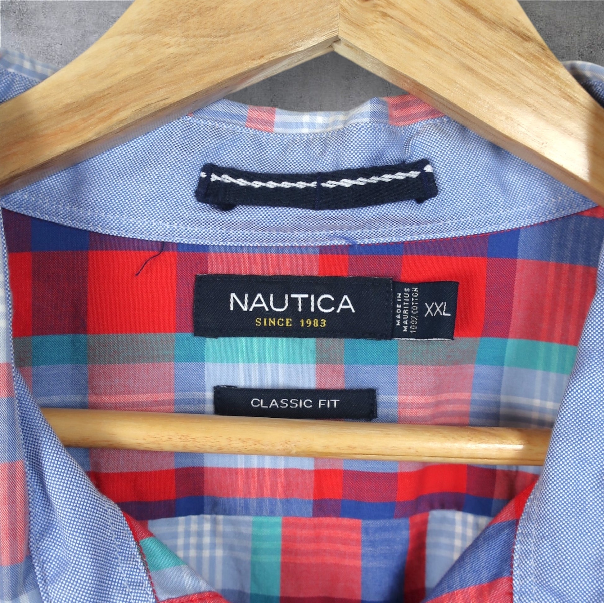 VINTAGE NAUTICA BUTTON-UP SHIRT - XXL