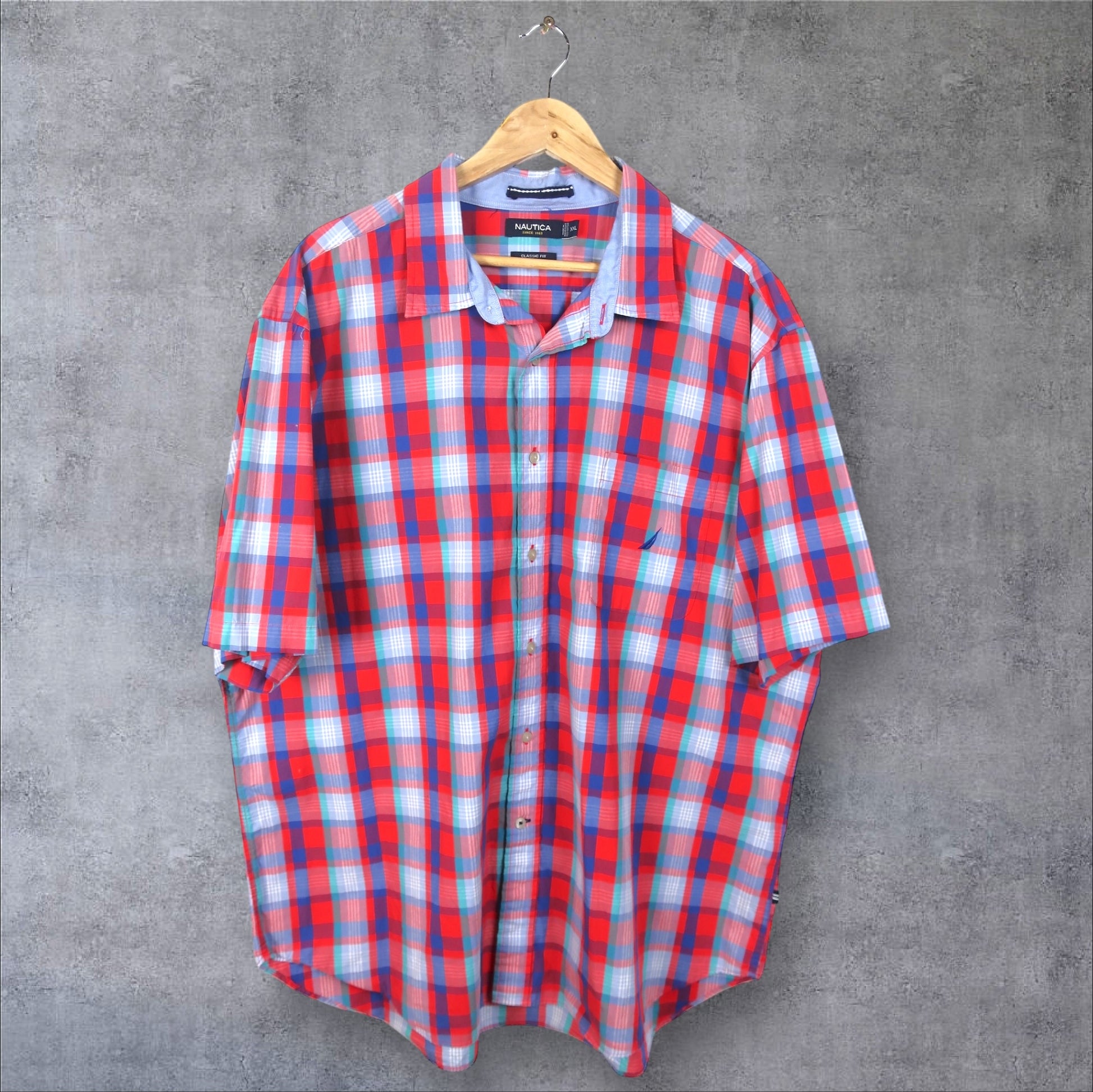 VINTAGE NAUTICA BUTTON-UP SHIRT - XXL