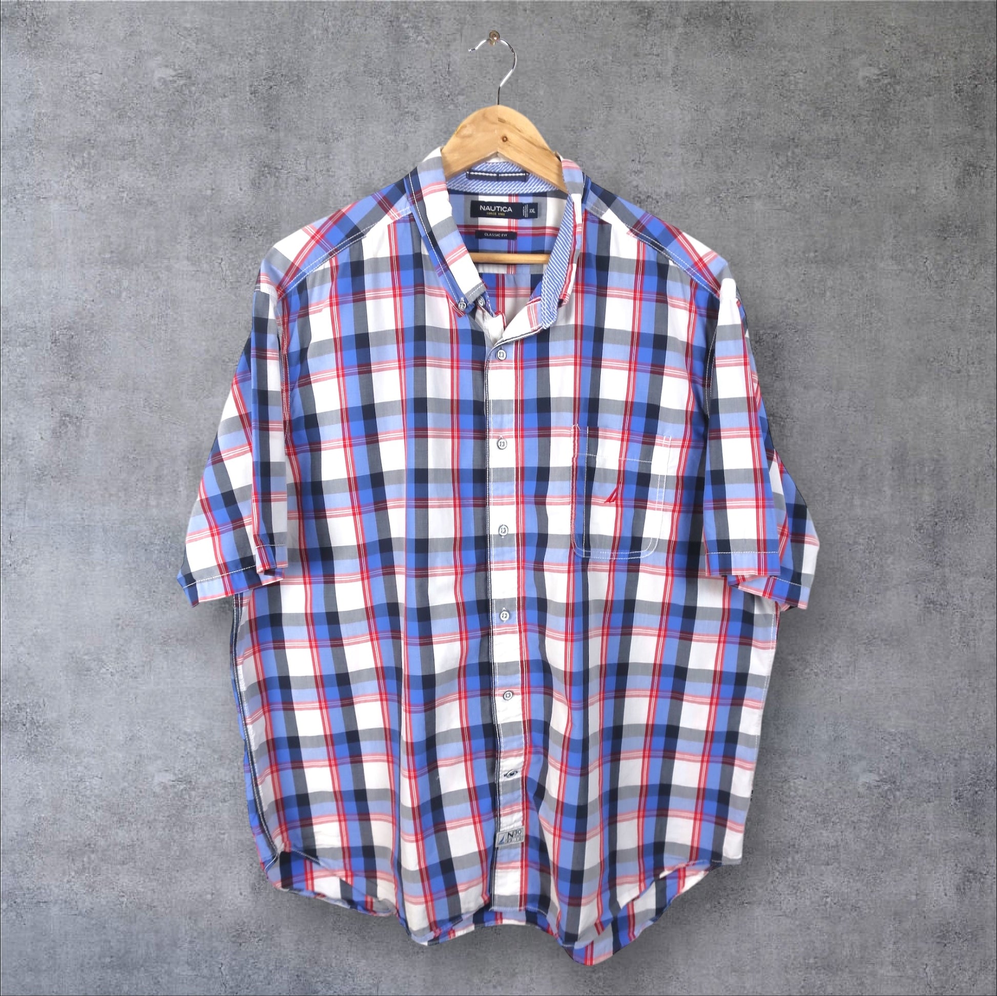 VINTAGE NAUTICA BUTTON-UP SHIRT - XXL
