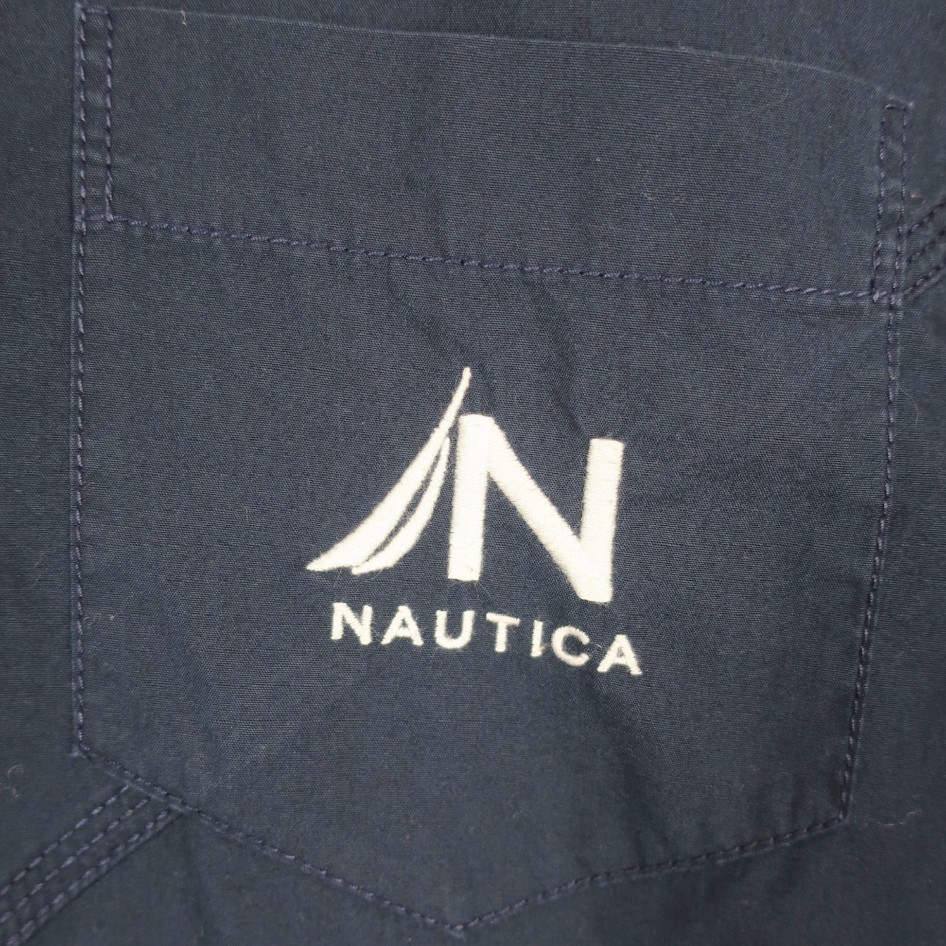 VINTAGE LONG-SLEEVE NAUTICA BUTTON-UP SHIRT - S