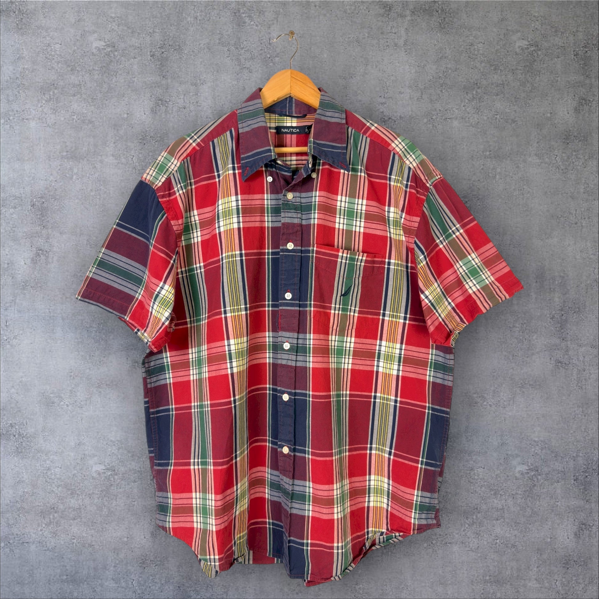 VINTAGE NAUTICA BUTTON-UP SHIRT - XL