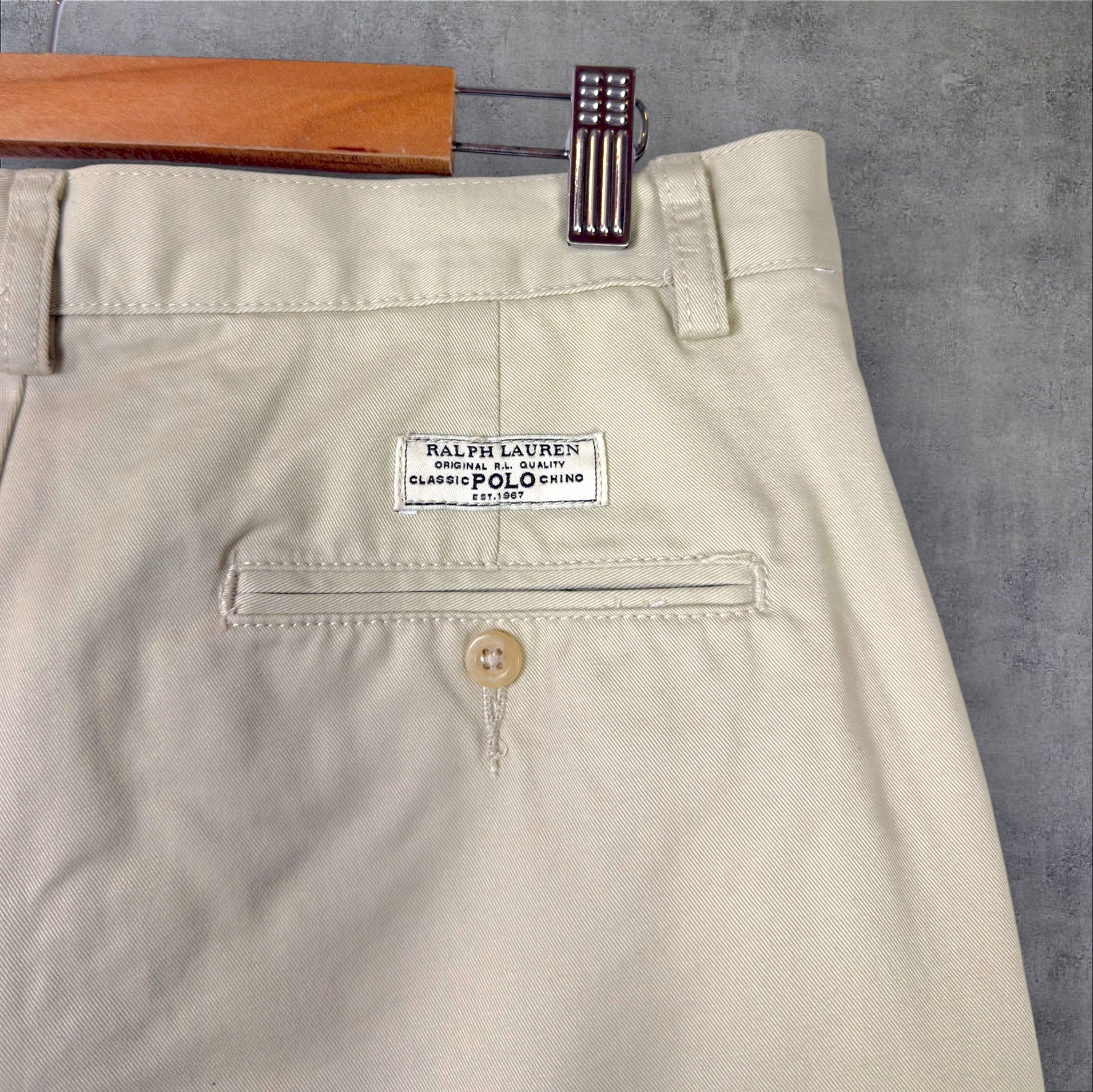 VINTAGE RALPH LAUREN TAILORED SHORTS - 33"