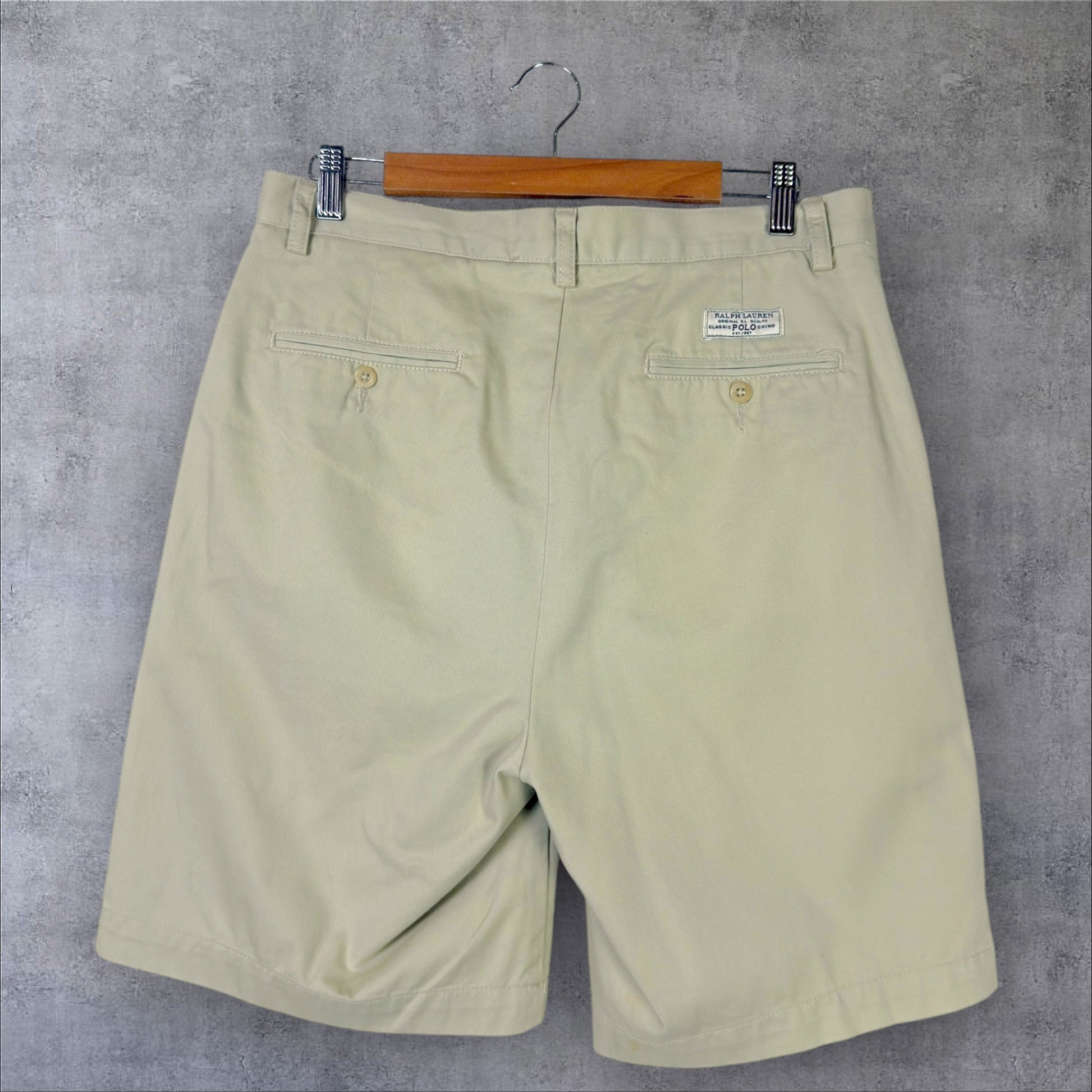 VINTAGE RALPH LAUREN TAILORED SHORTS - 33"