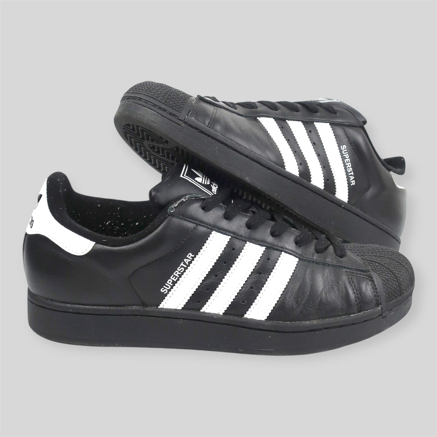 BLACK & WHITE ADIDAS SUPERSTAR II - SIZE 11
