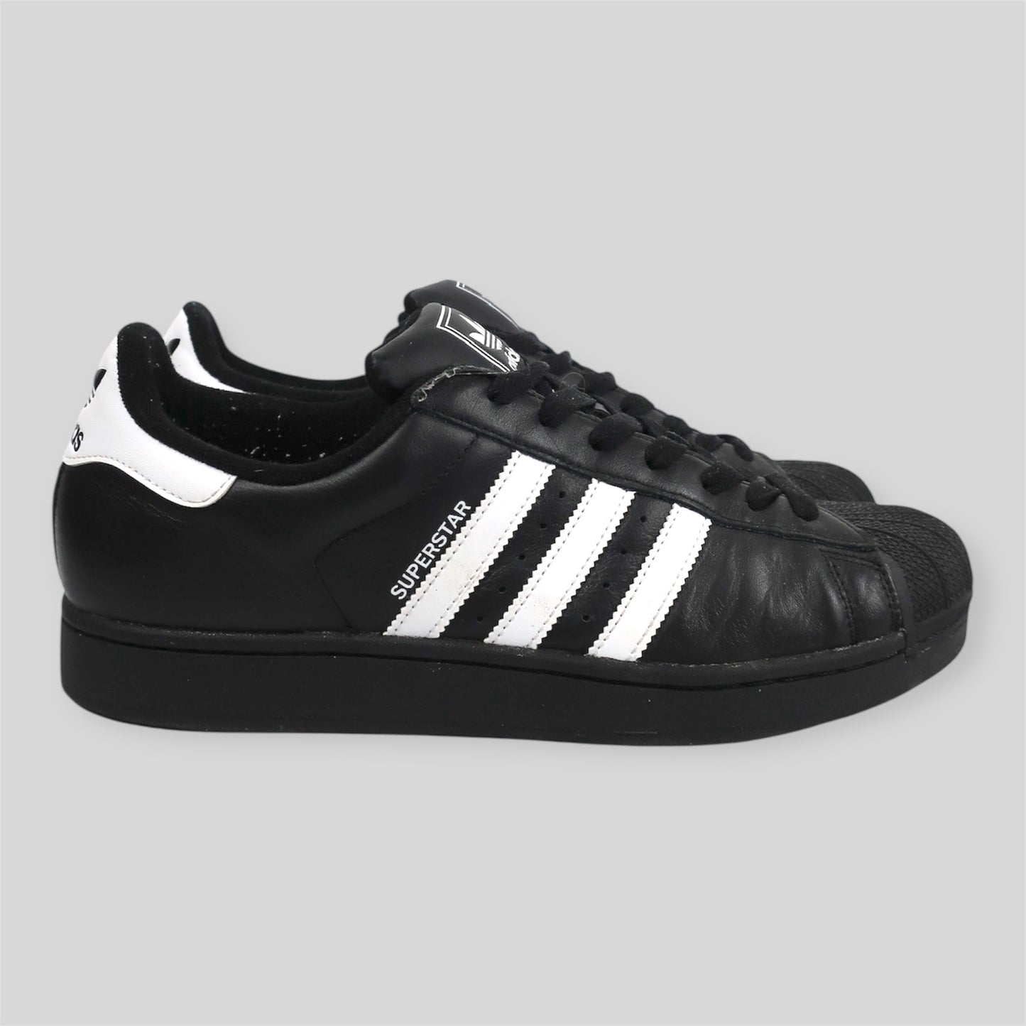 BLACK & WHITE ADIDAS SUPERSTAR II - SIZE 11