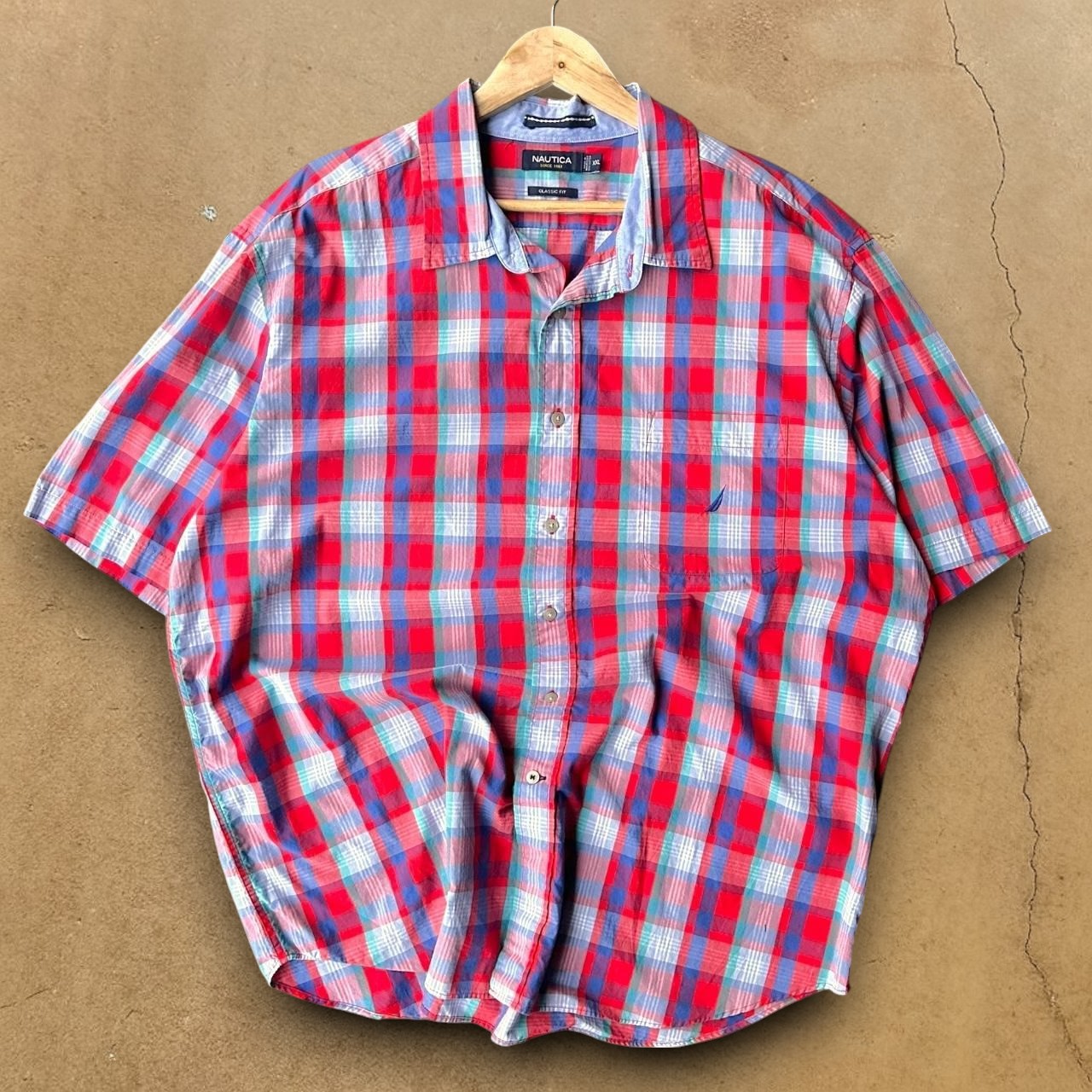 VINTAGE NAUTICA BUTTON-UP SHIRT - XXL