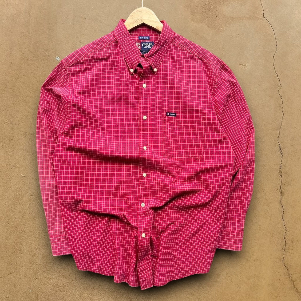 VINTAGE CHAPS LONG-SLEEVE BUTTON-UP SHIRT - L