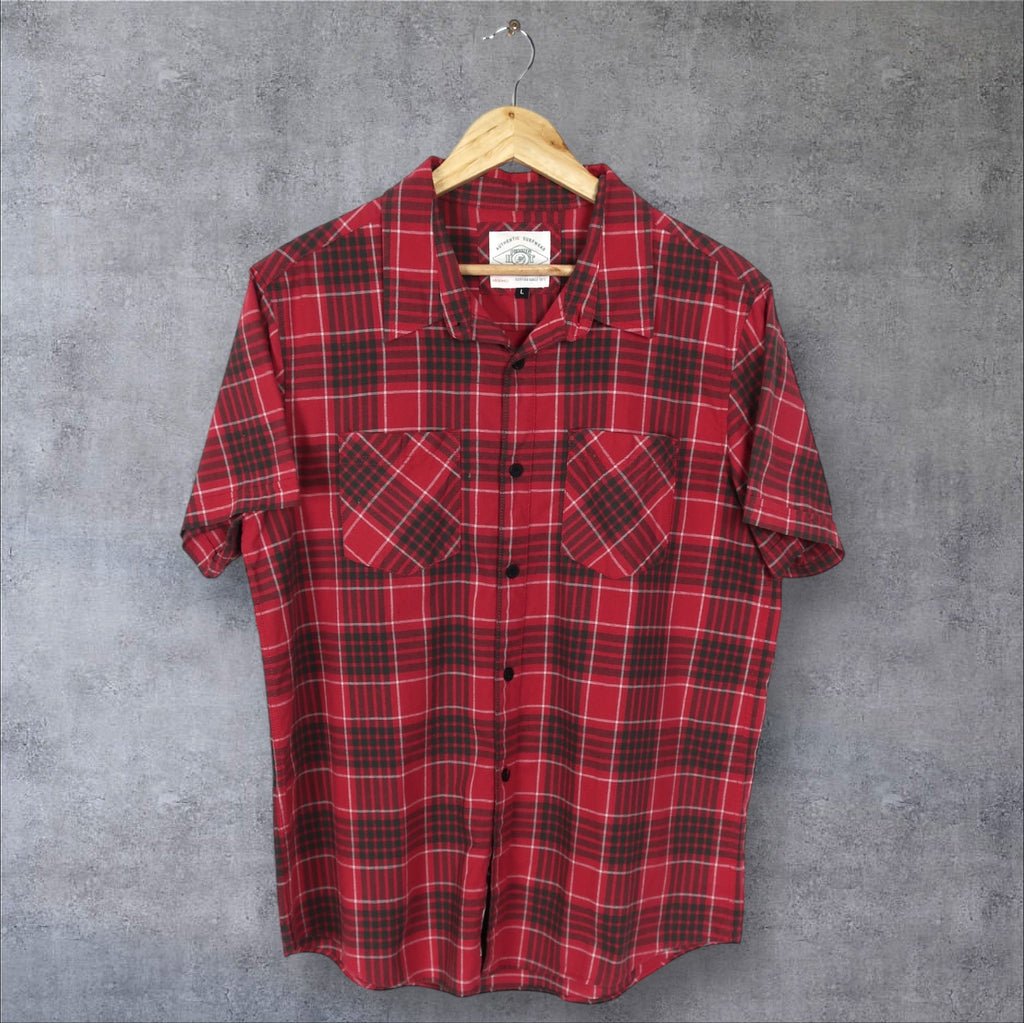 PIPING HOT BUTTON-UP SHIRT - M/L