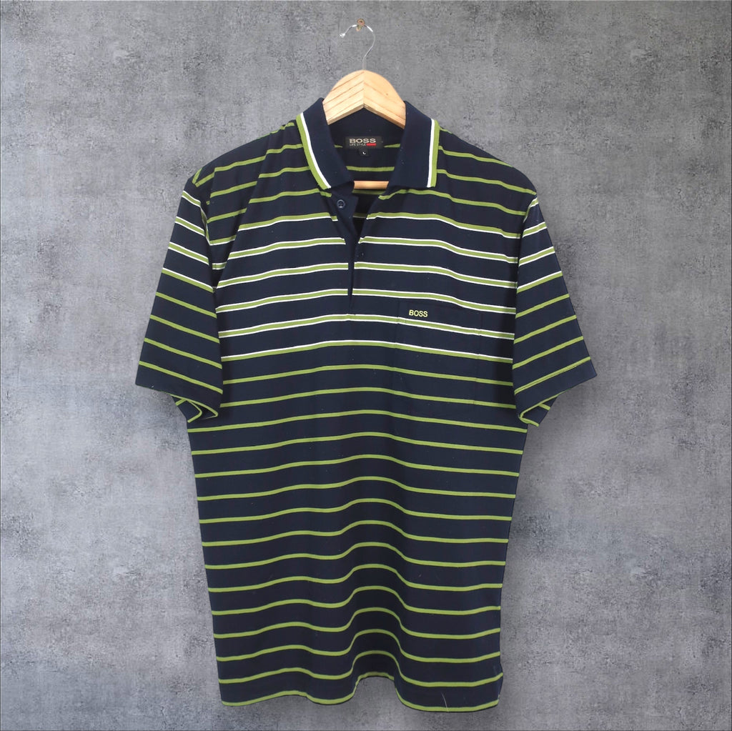 VINTAGE HUGO BOSS POLO SHIRT - L