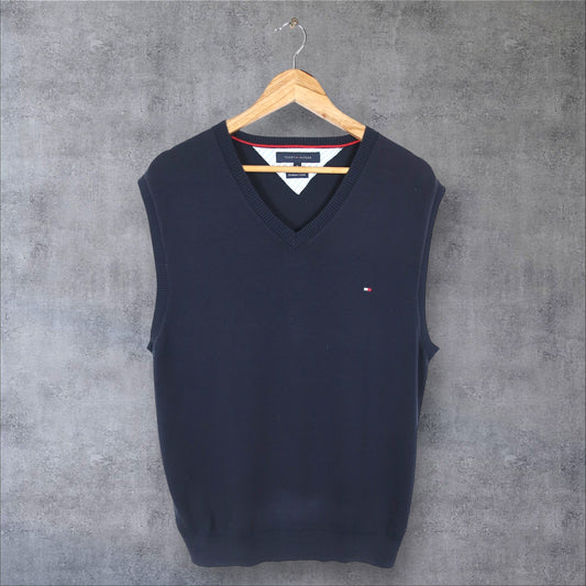 VINTAGE TOMMY HILFIGER KNIT SWEATER VEST - L/XL