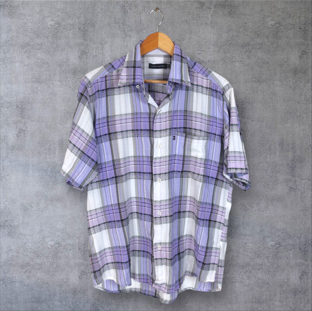 VINTAGE TOMMY HILFIGER BUTTON-UP SHIRT - L