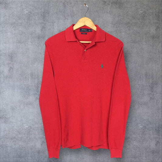 VINTAGE LONG-SLEEVE POLO RALPH LAUREN POLO SHIRT - S