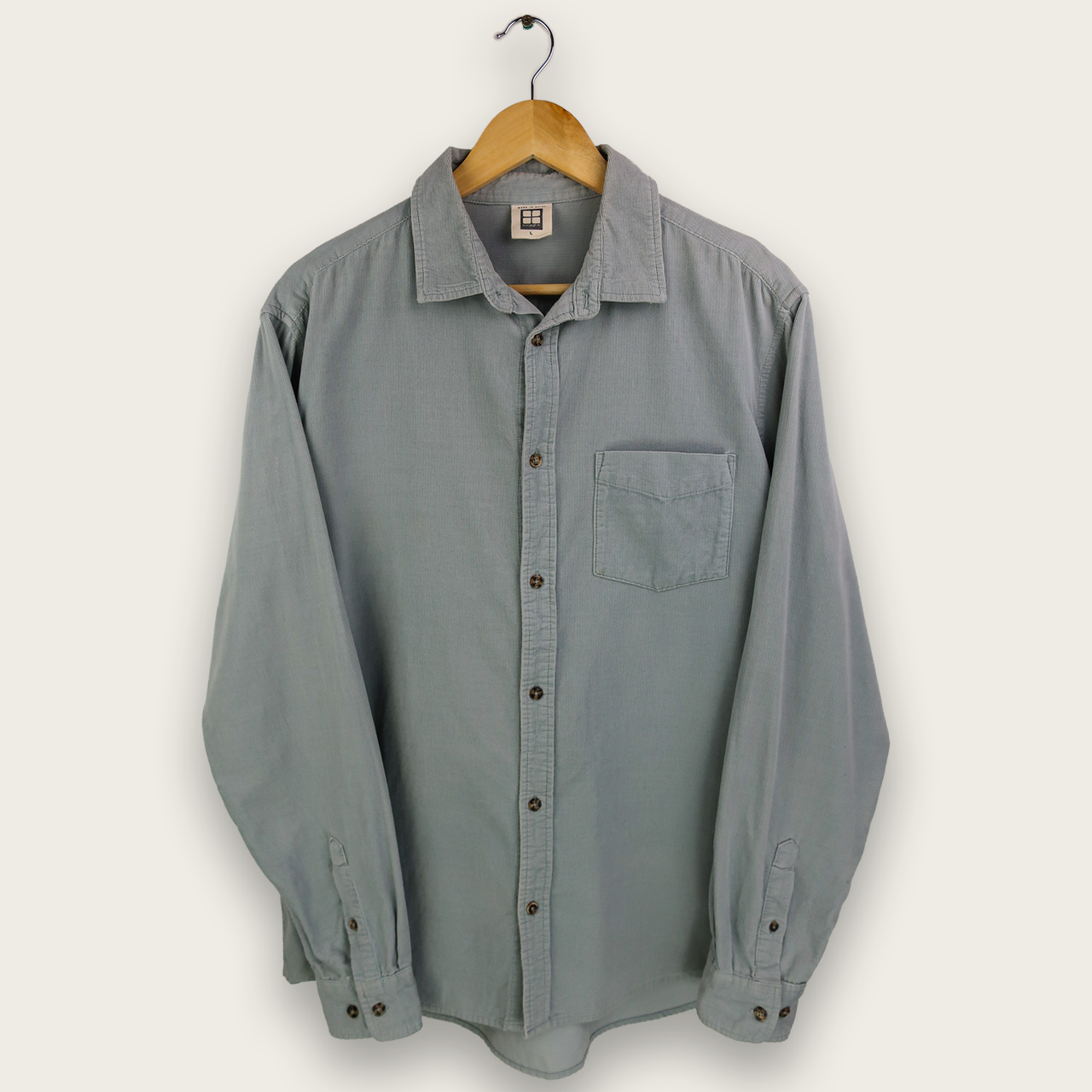 LONG-SLEEVE INSIGHT BUTTON-UP SHIRT - L