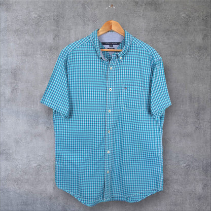 VINTAGE TOMMY HILFIGER BUTTON-UP SHIRT - XL